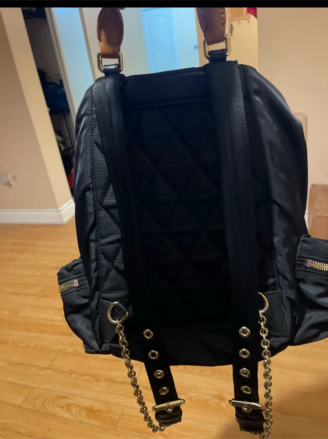 Burberry Black Nylon Backpack image indicator(9)
