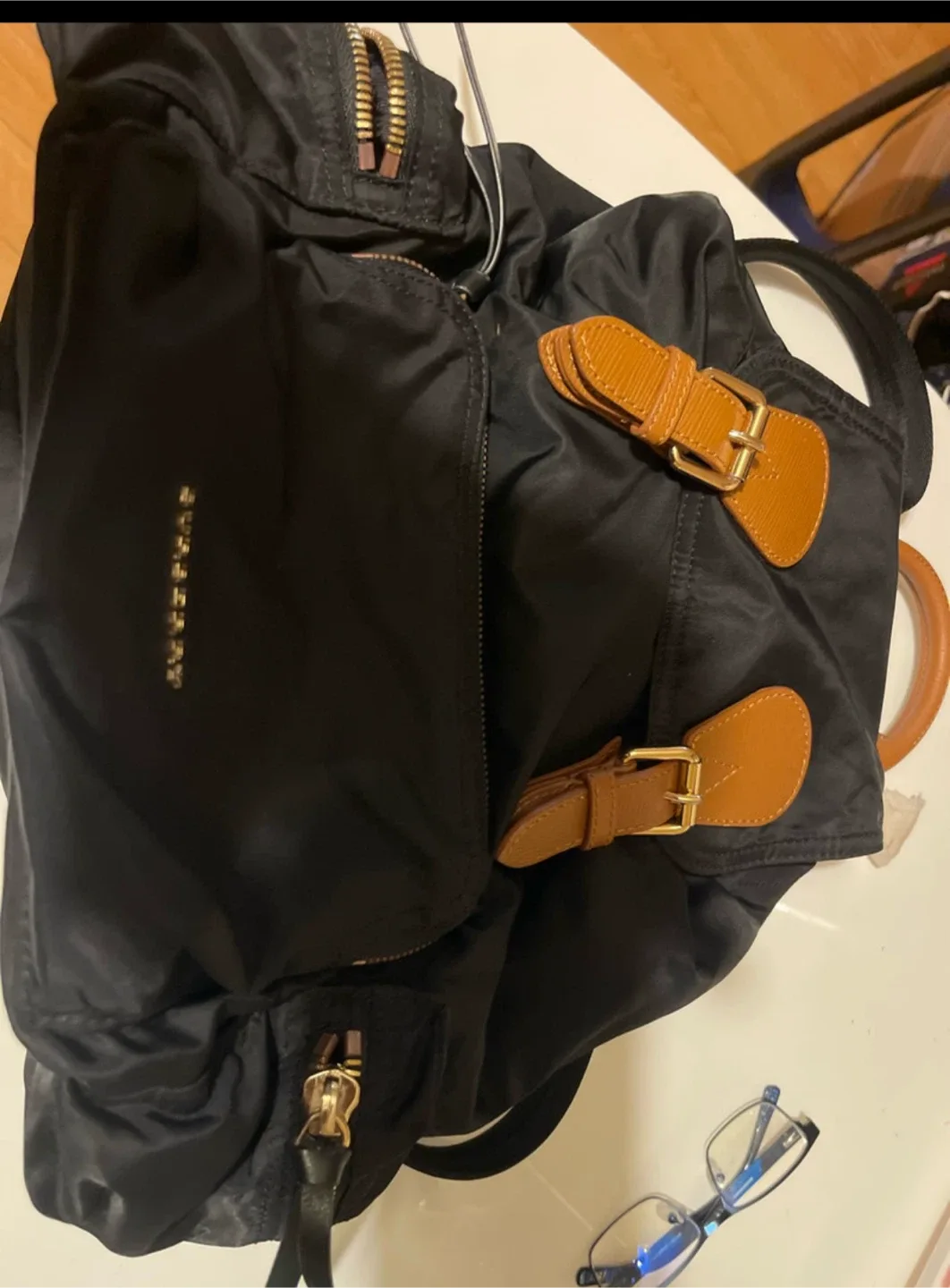 Burberry Black Nylon Backpack image indicator(8)