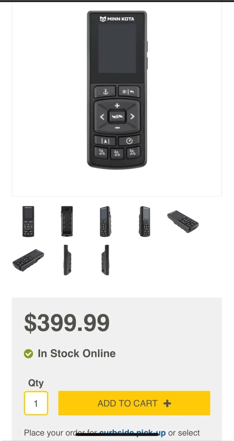 Minn Kota Advanced GPS Navigation Wireless Remote image indicator(2)