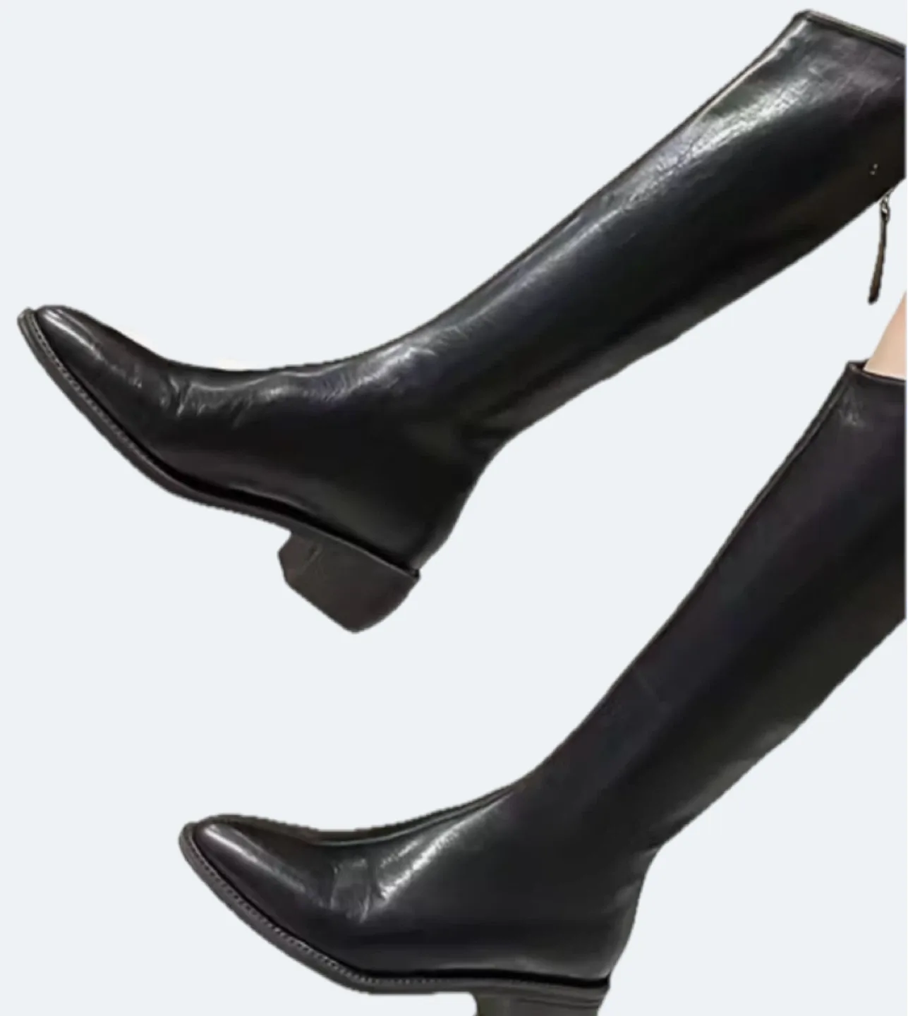 Black Knee-High Boots, Size 7.5 thumbnail