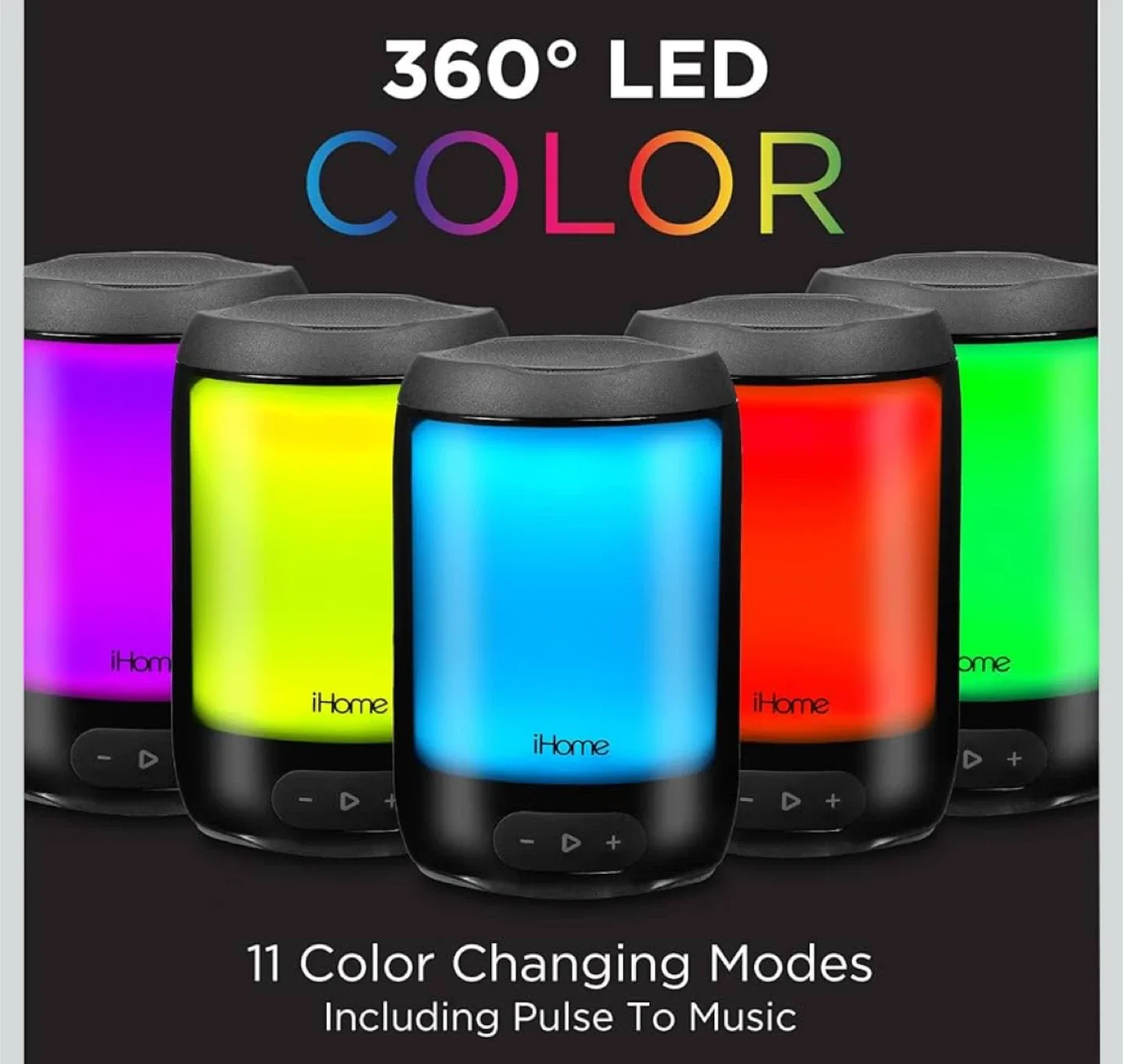 iHome iBT840BZ Waterproof Bluetooth Speaker image indicator(2)