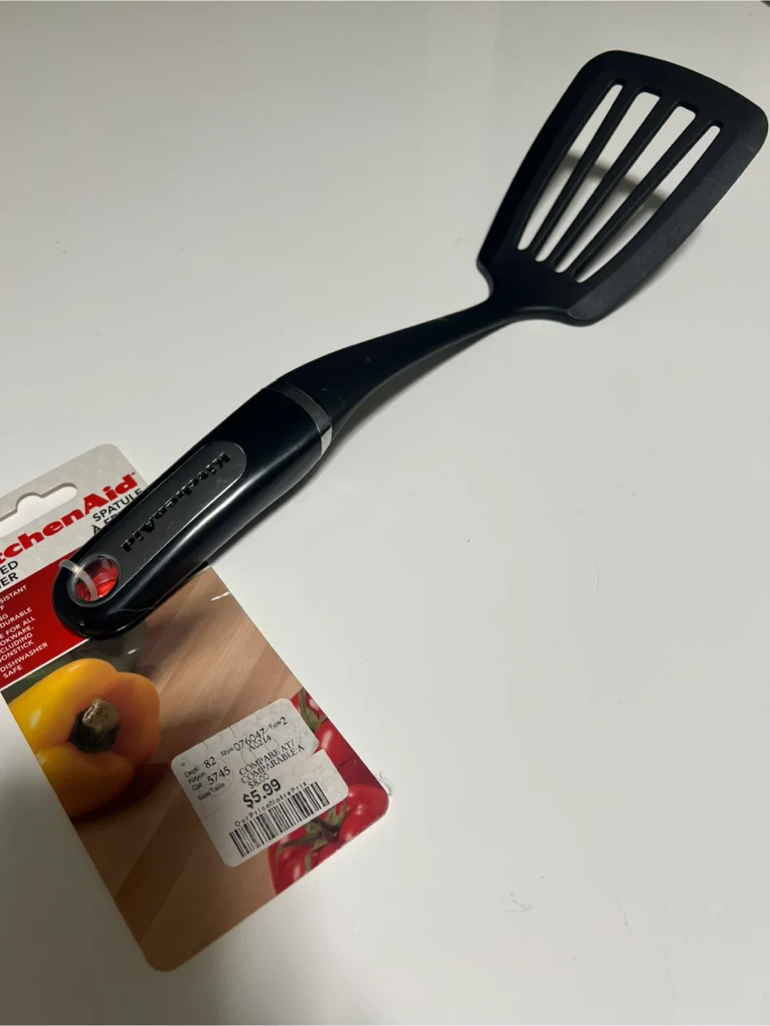 KitchenAid Black Slotted Turner Spatula - New