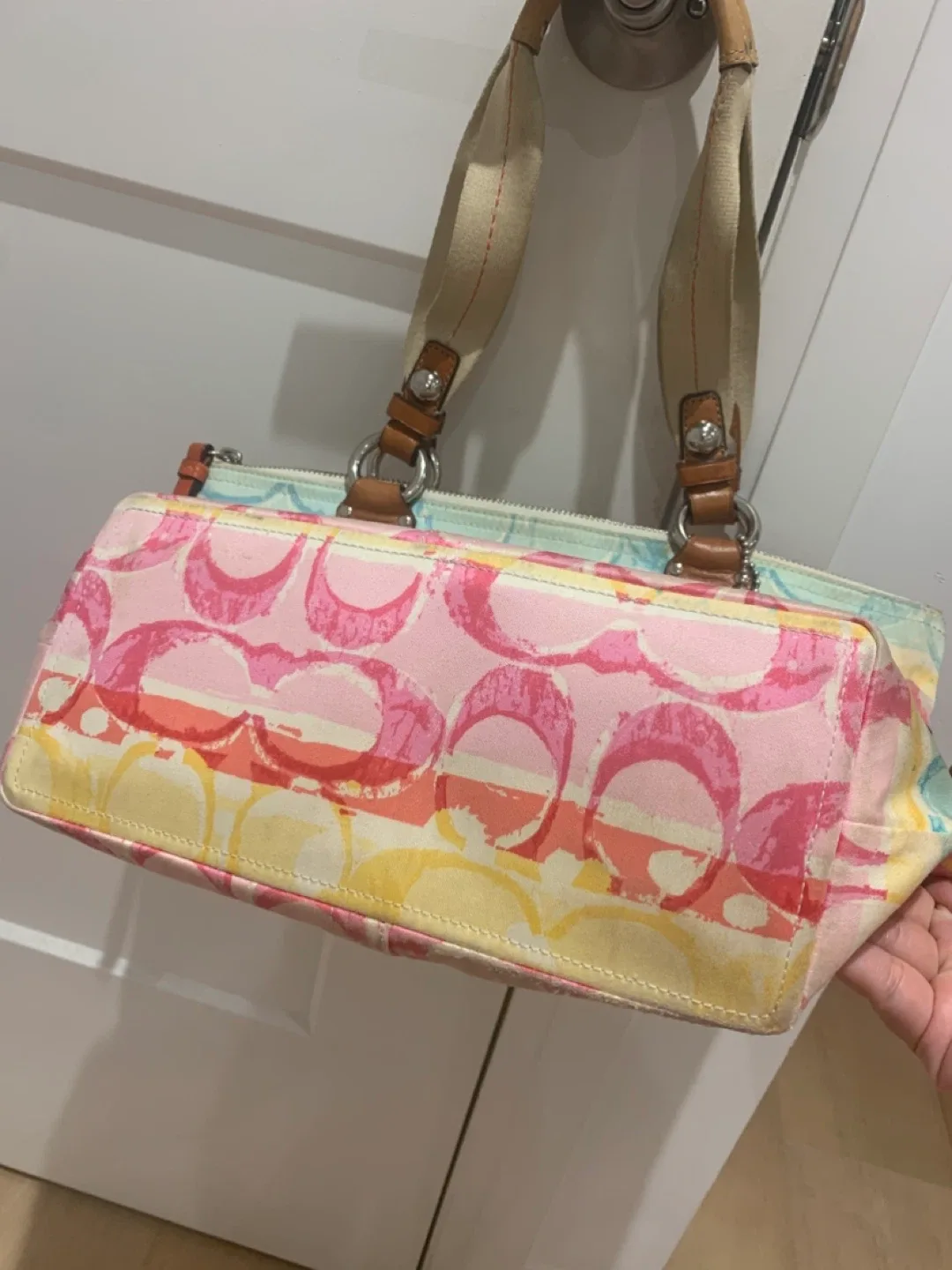 ❤️ Coach Multicolor Hampton Tote Bag 💙 image indicator(6)