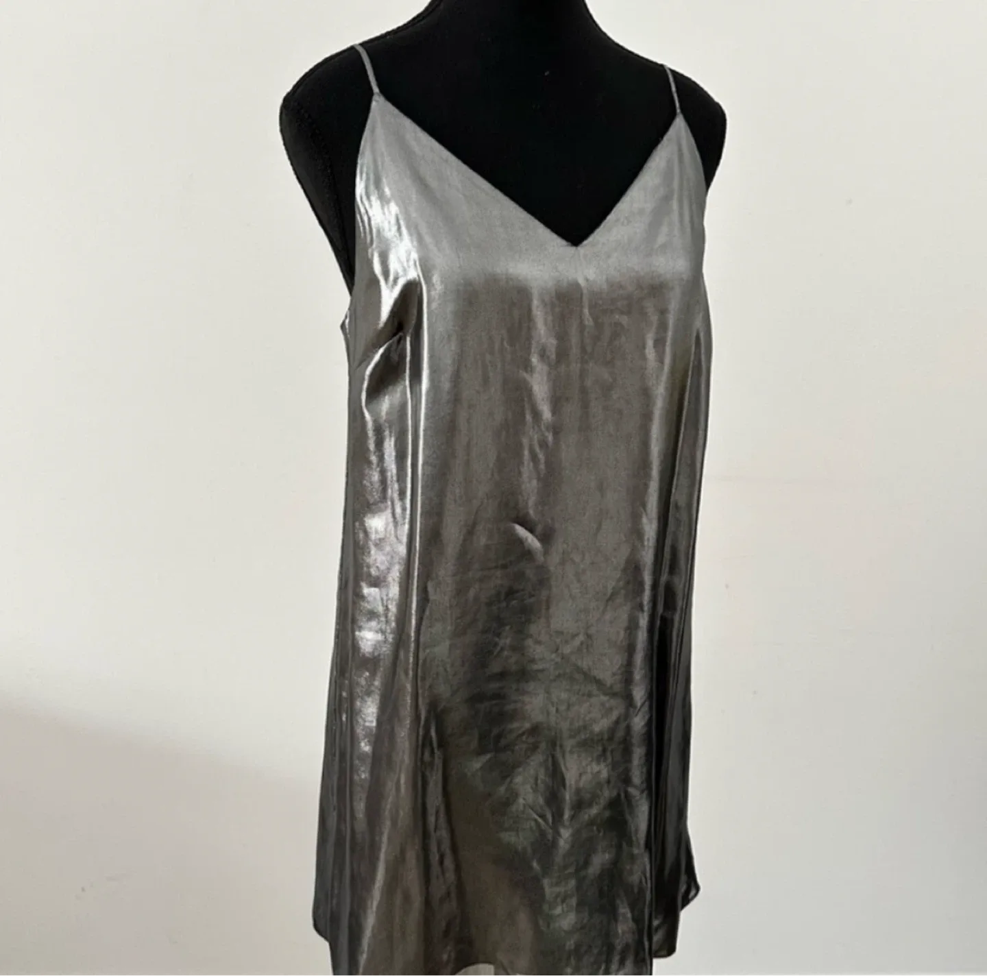 Aritzia Wilfred Free Vivienne Slip Dress in Gunmetal image indicator(3)