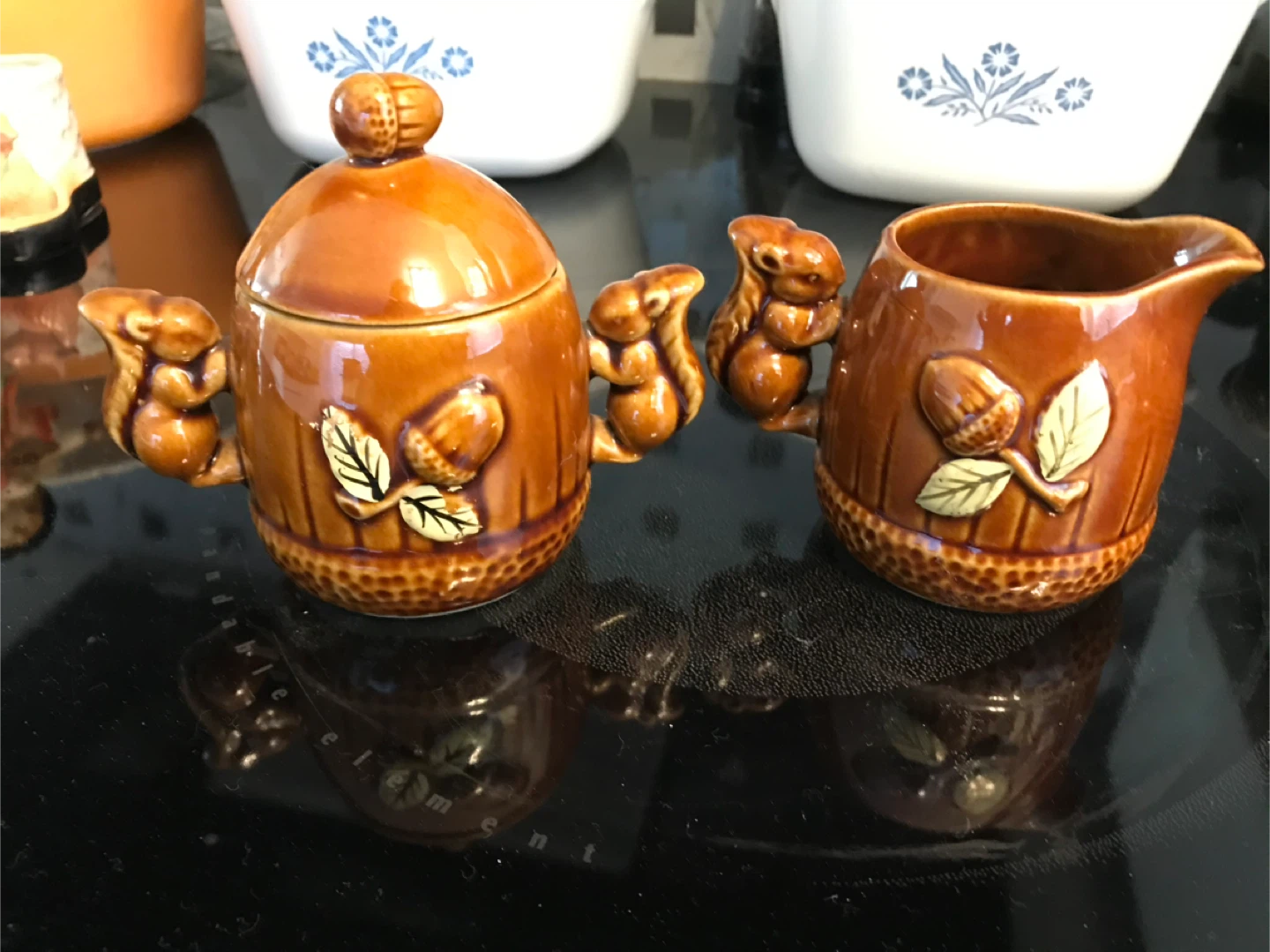 Vintage Colorado Ceramic Cream And Sugar  Brown Squirrel Design - photo 2