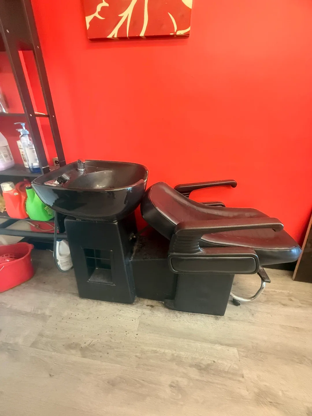 Salon Shampoo Chair & Basin - Black image indicator(2)