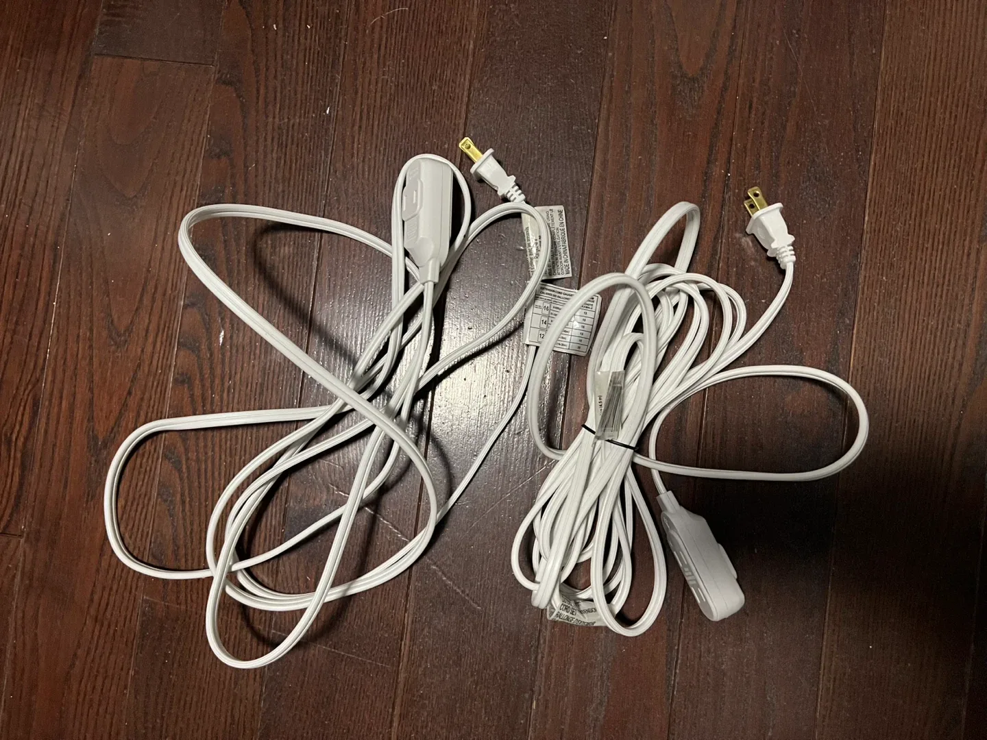 White Extension Cord x 2
