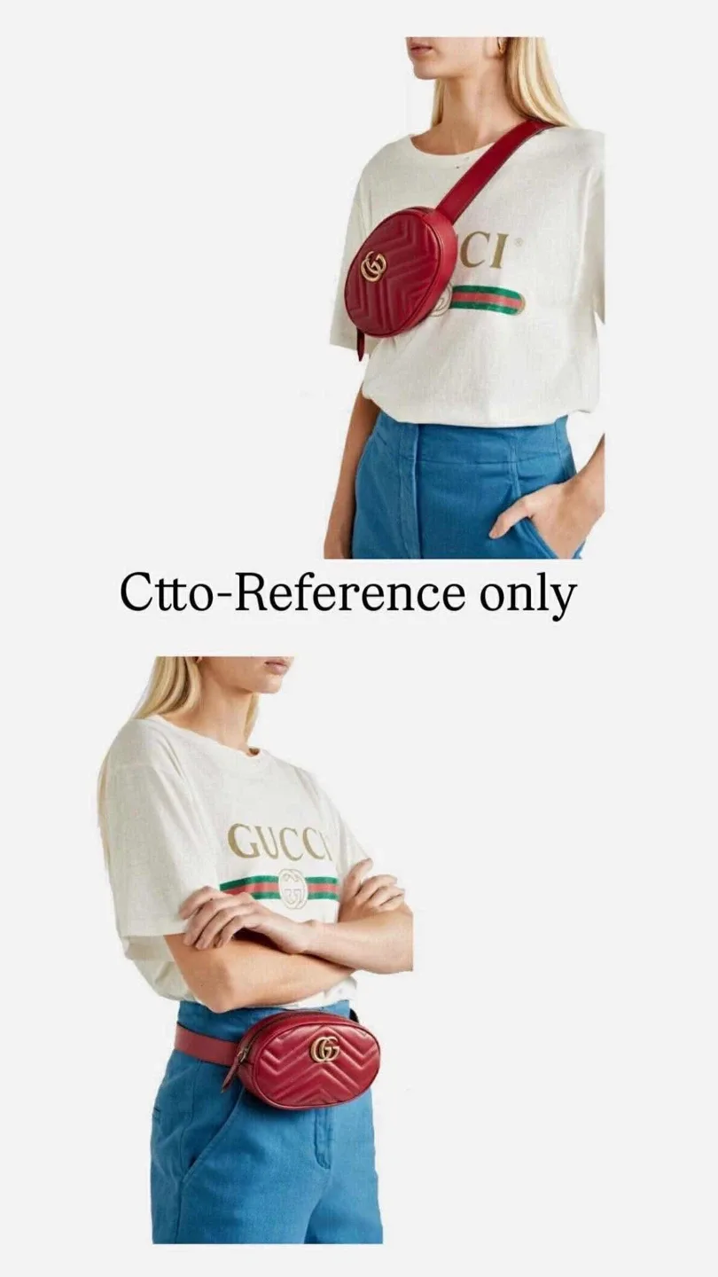Gucci Marmont Red Leather Belt Bag image indicator(2)