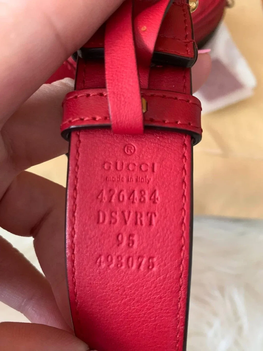 Gucci Marmont Red Leather Belt Bag image indicator(5)