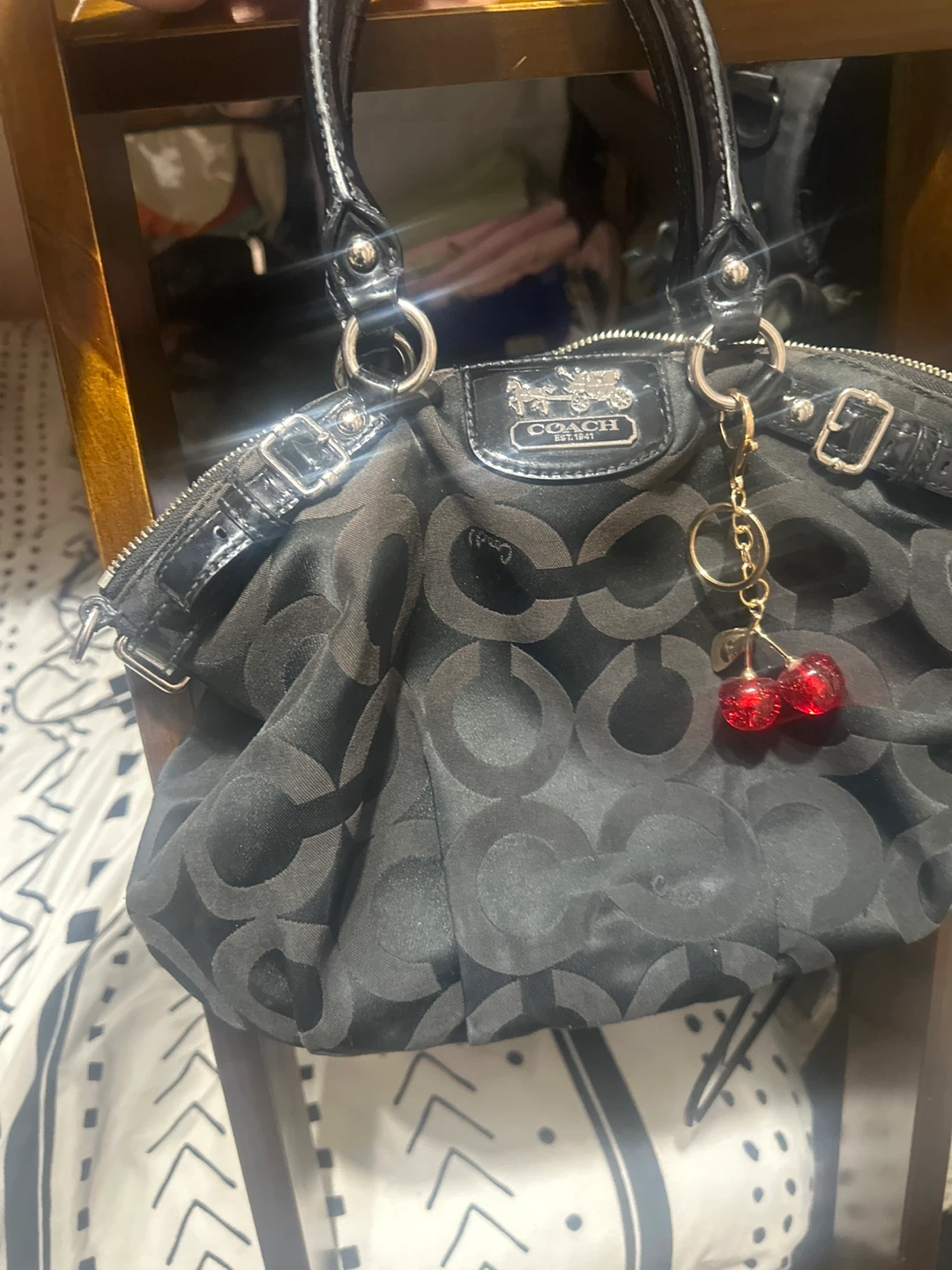 Coach Black Signature Purse