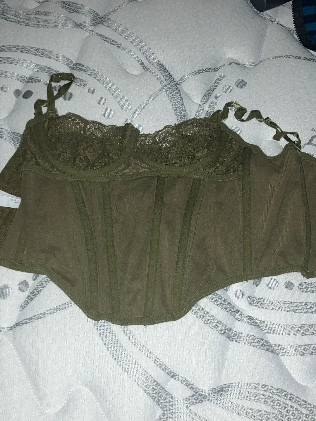 Olive Green Corset Top image indicator(3)