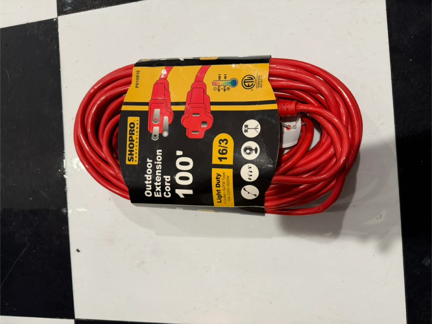 New Shopro 100' Outdoor Extension Cord