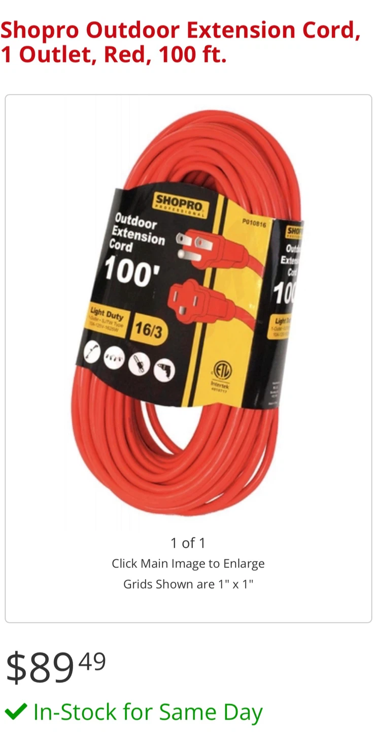 New Shopro 100' Outdoor Extension Cord - photo 5