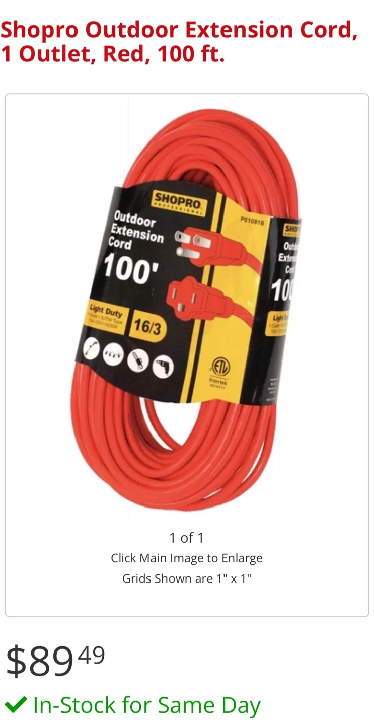 New Shopro 100' Outdoor Extension Cord image indicator(5)