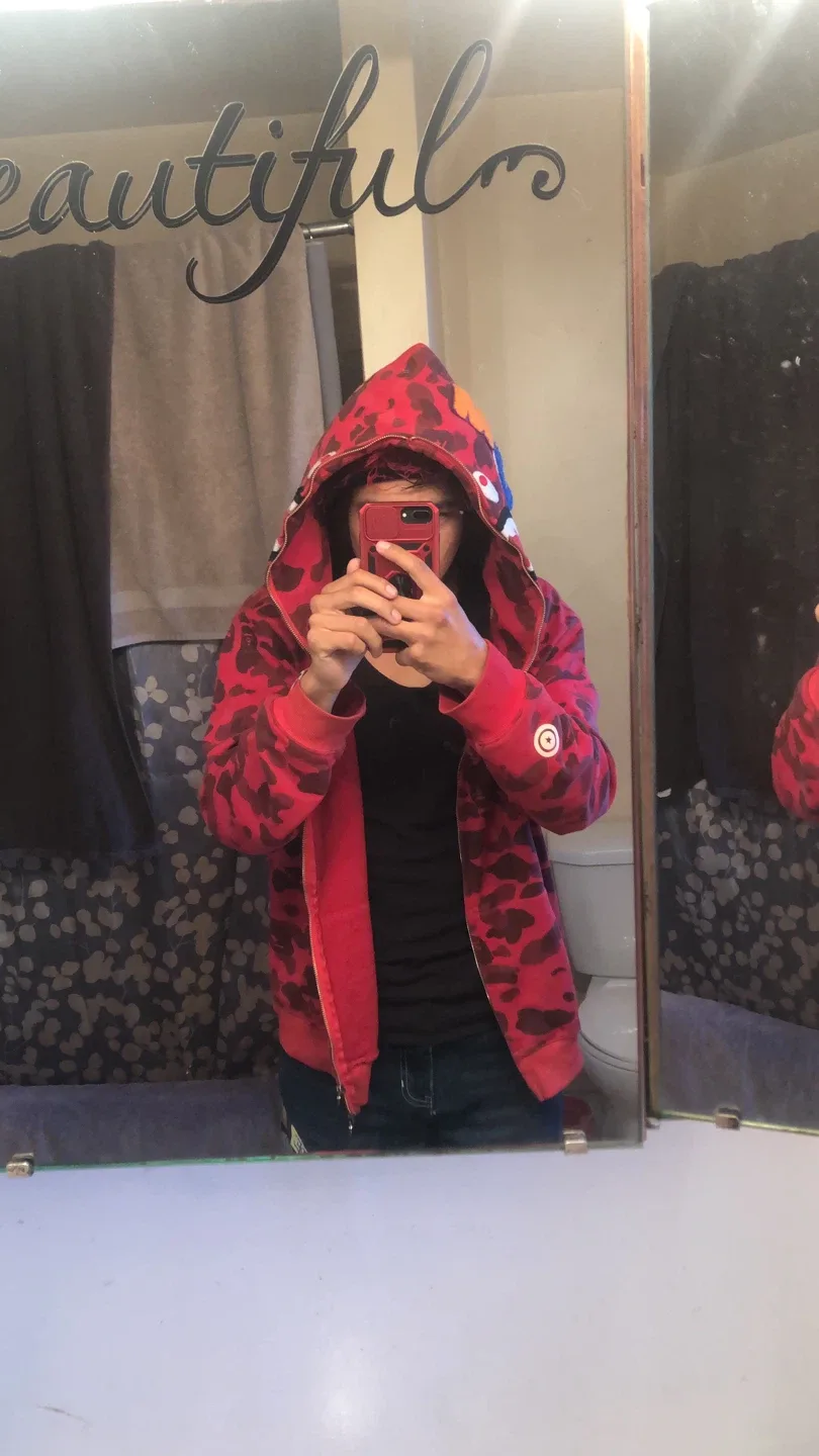 Bathing Ape (BAPE) Red Camo Hoodie - 3XL image indicator(2)