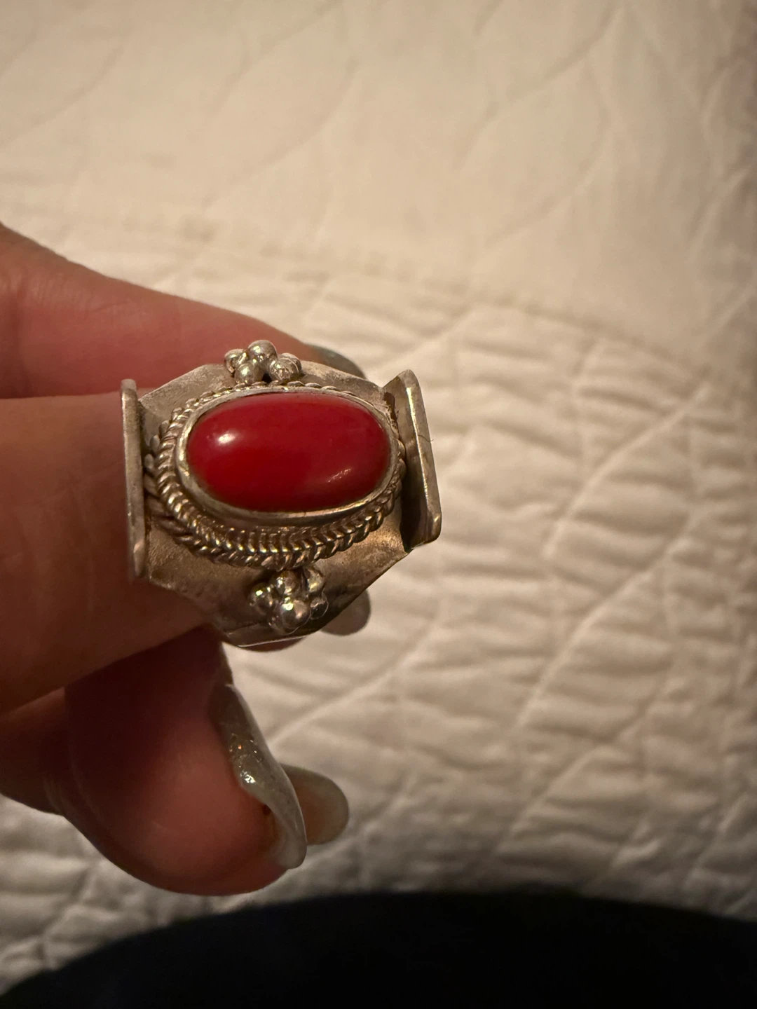 Coral Stone Ring(unisex)