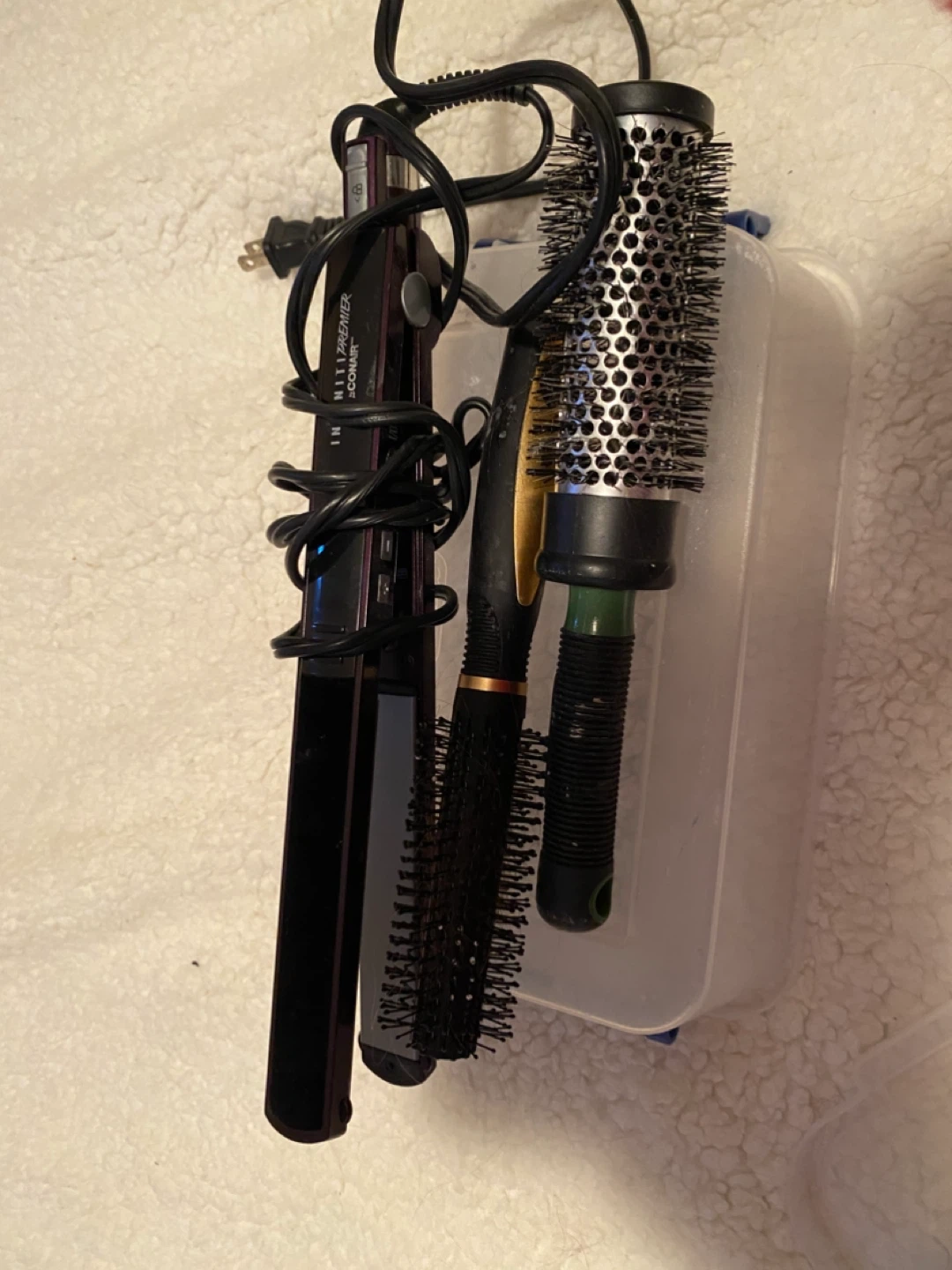 Conair Hair Straightener and Brushes