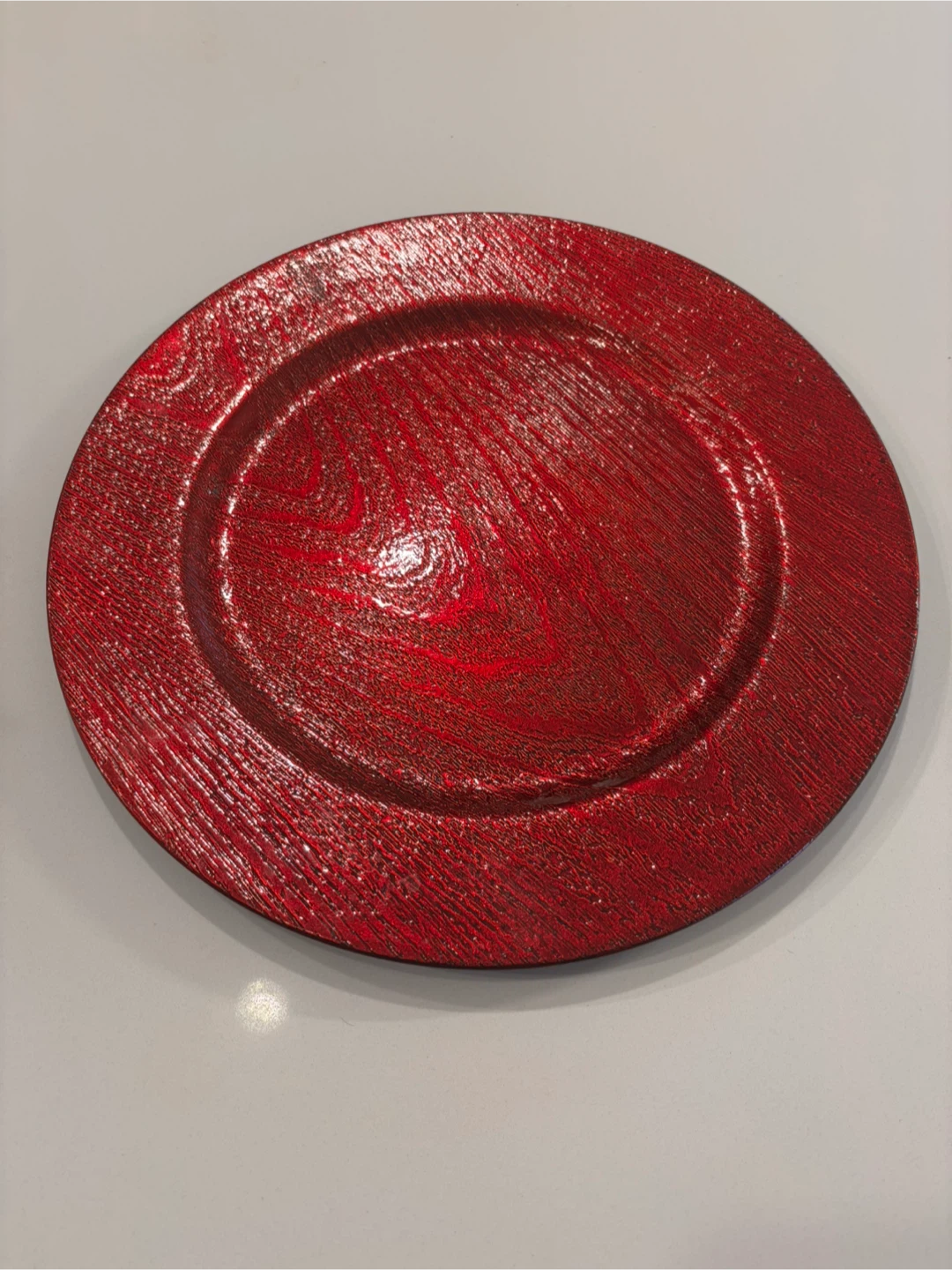 Holiday Redwood Grain Serving Dish For Sale