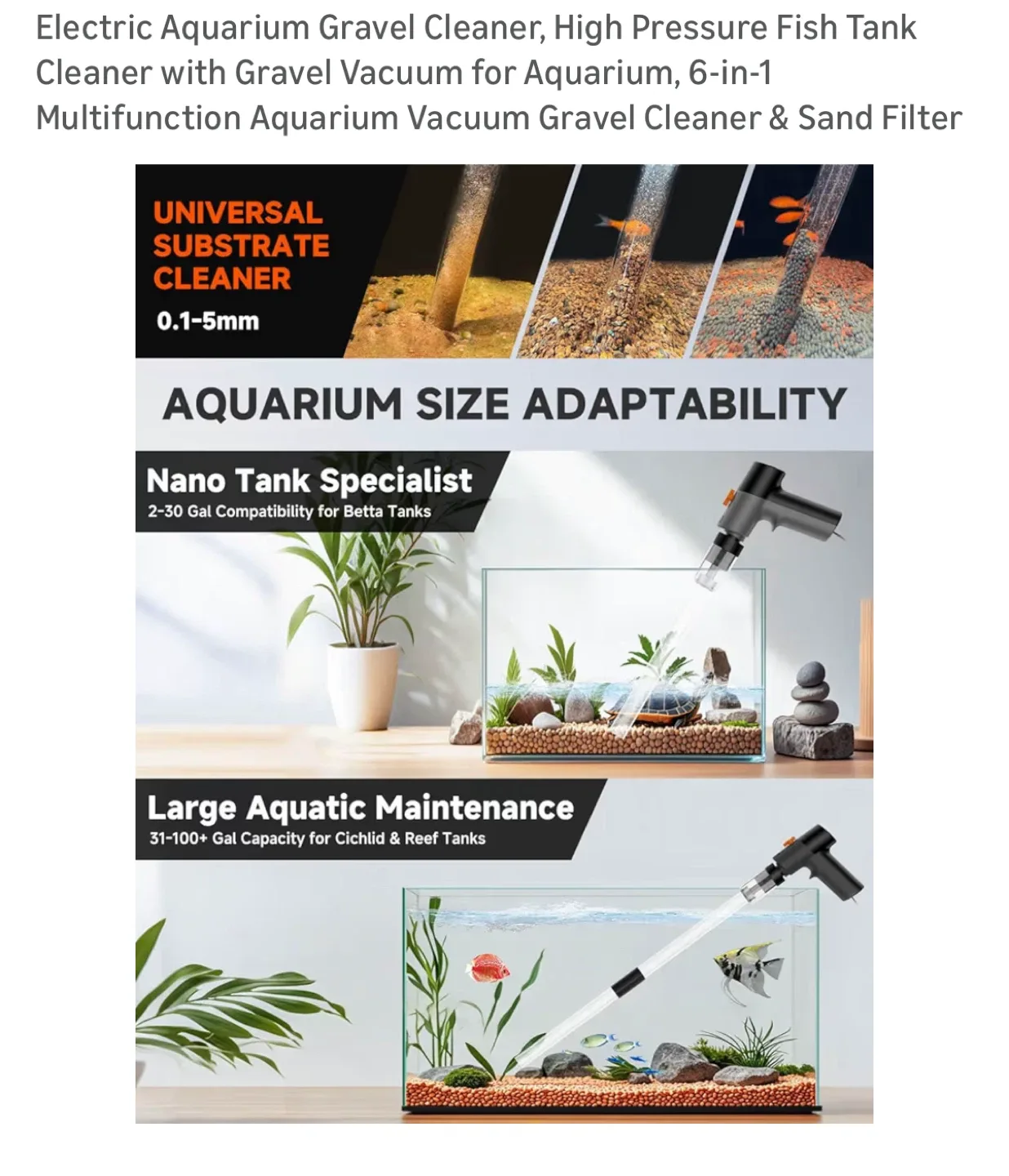 Brand new Electric Aquarium Gravel Cleaner image indicator(4)