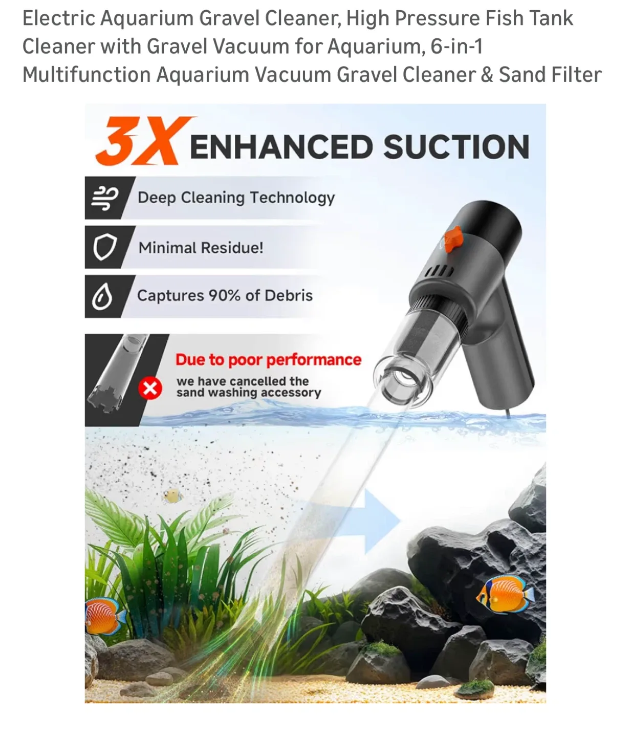 Brand new Electric Aquarium Gravel Cleaner image indicator(2)