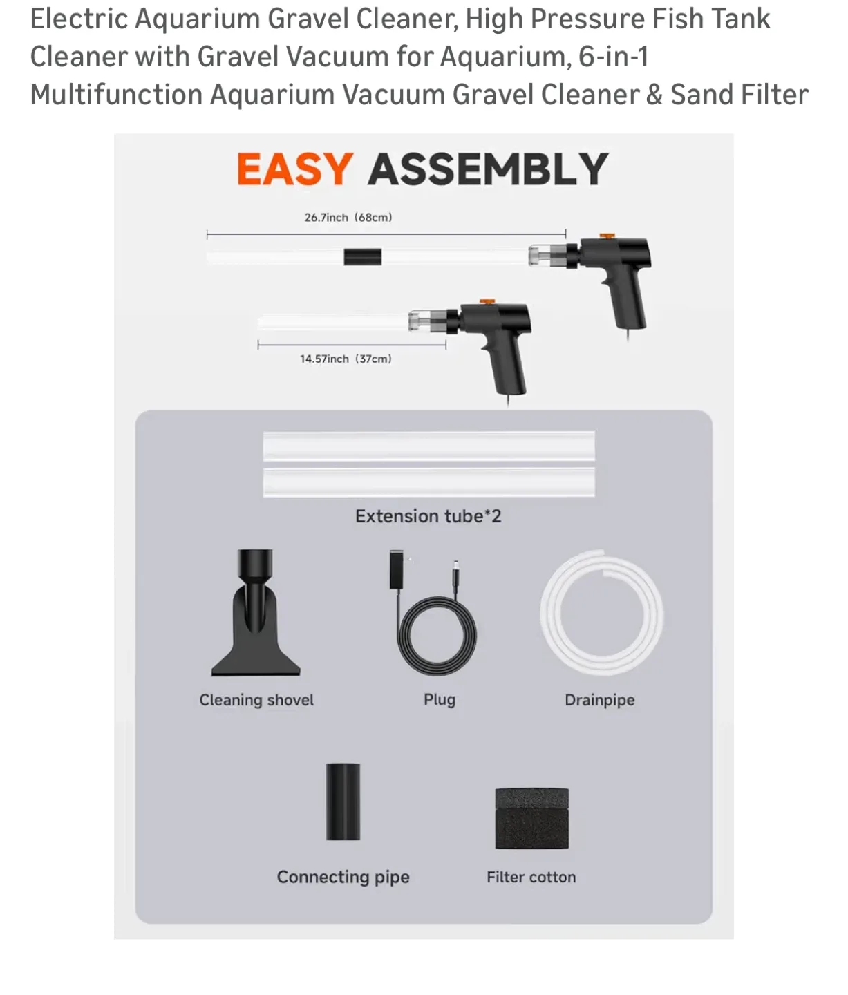 Brand new Electric Aquarium Gravel Cleaner image indicator(7)
