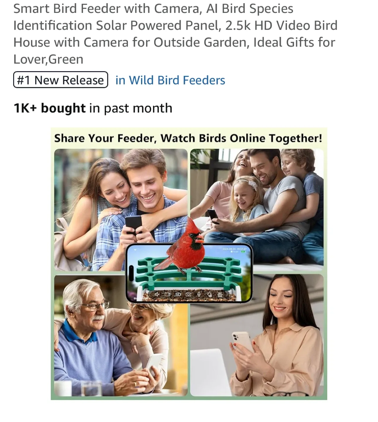 Brand new Smart Bird Feeder with Camera image indicator(5)