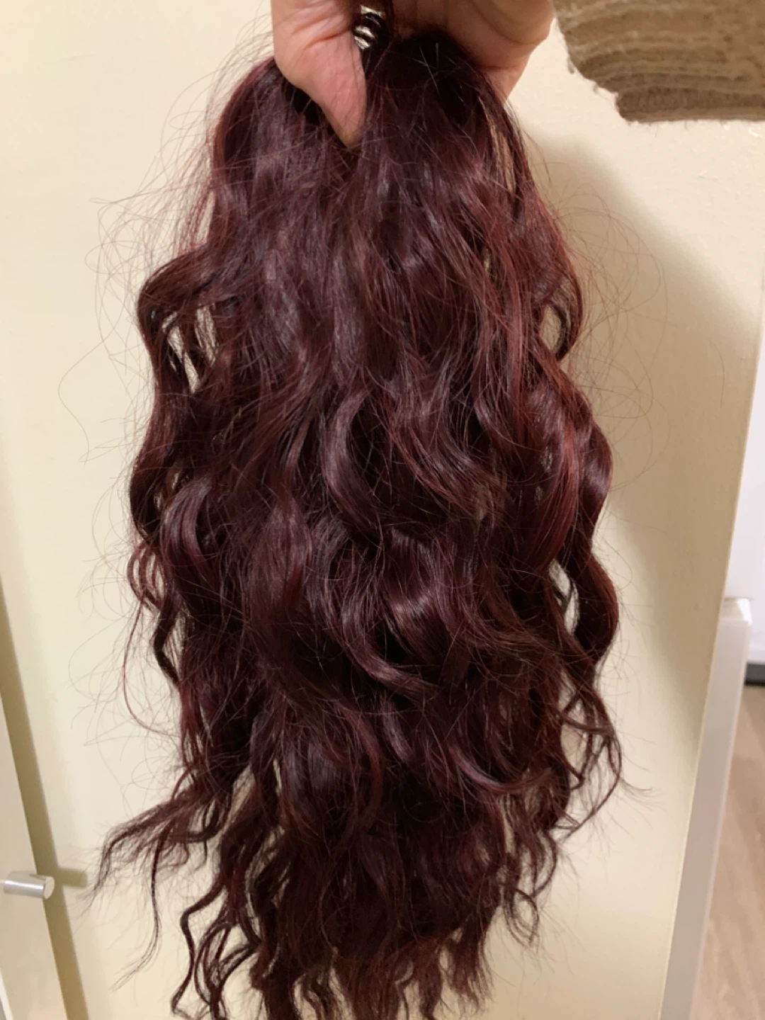 Burgundy Curly Hair Extension