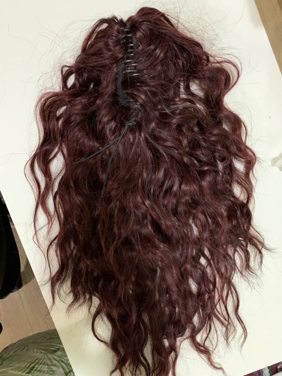 Burgundy Curly Hair Extension image indicator(3)