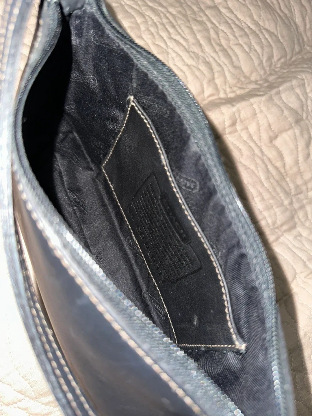 Coach Black Leather Mini Baguette image indicator(4)