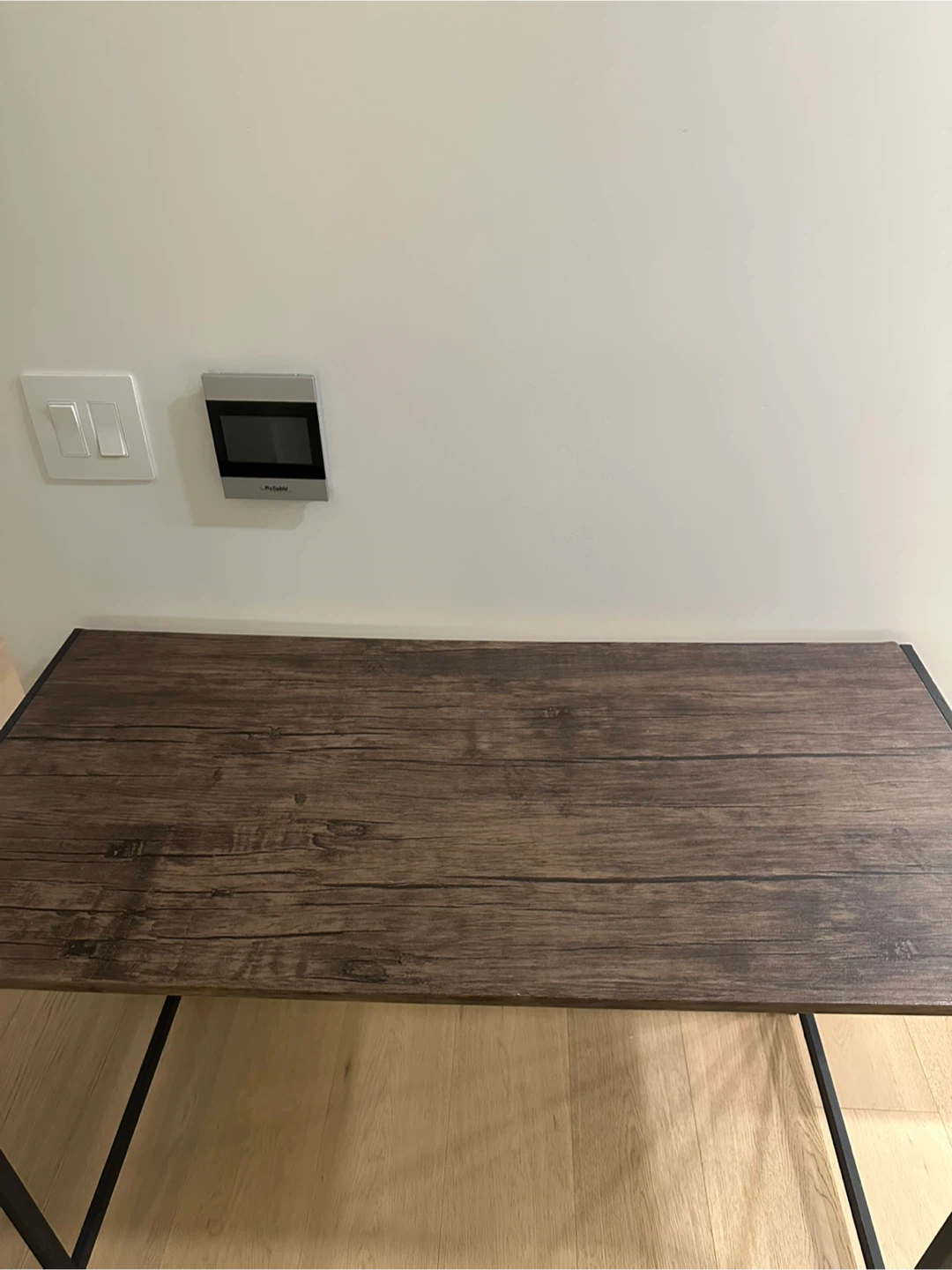 Folding Desk - Brown Wood & Black Frame - photo 2