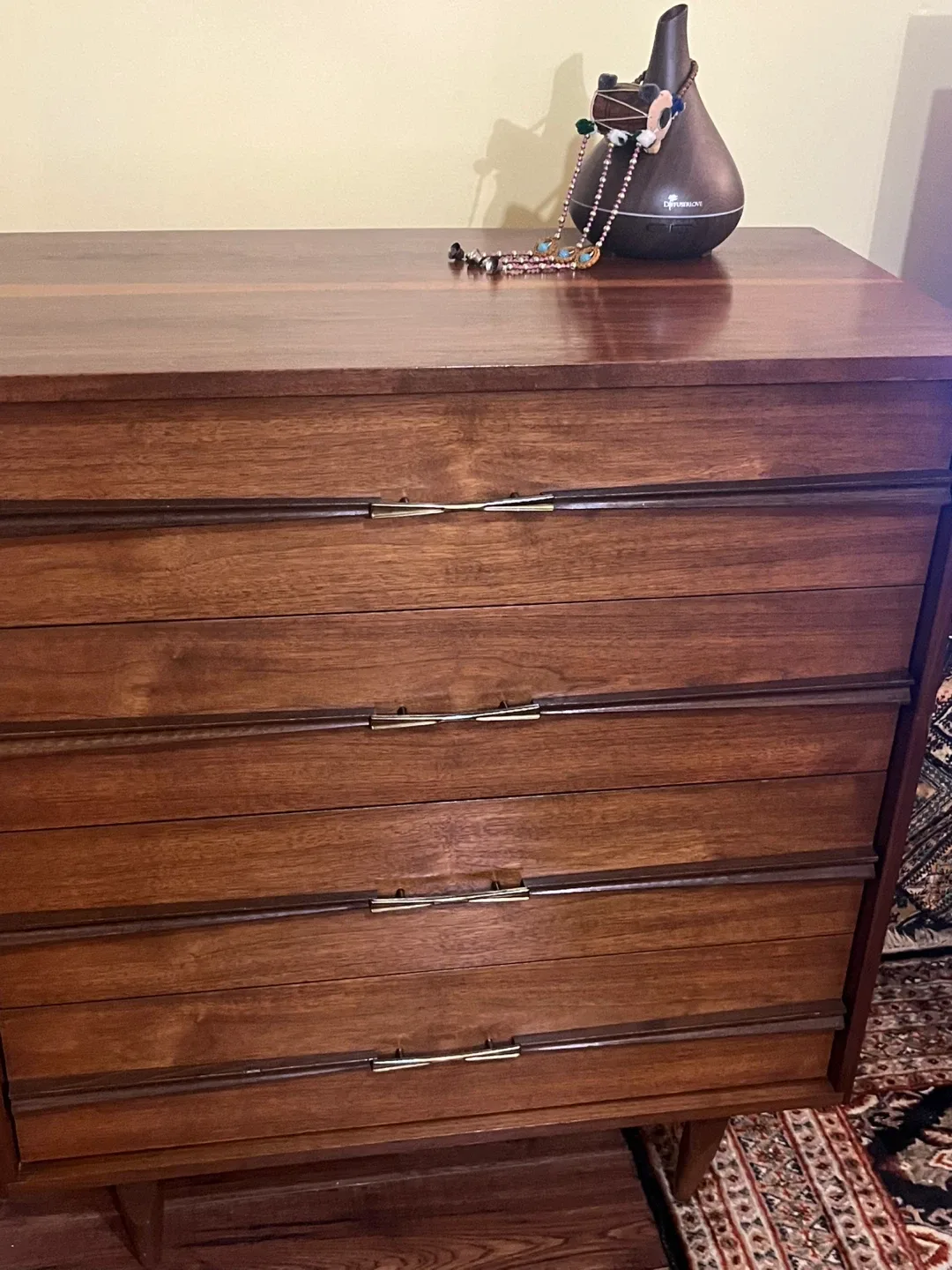 MCM Walnut  4-Drawer Dresser thumbnail