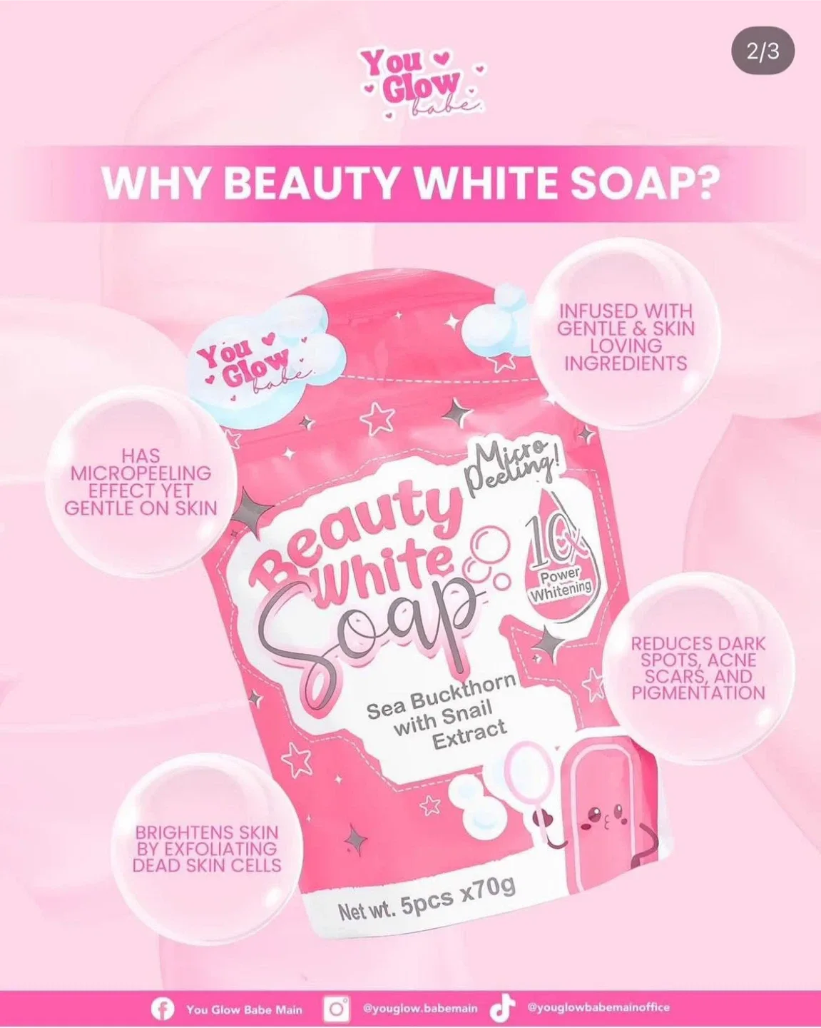 You Glow Babe Beauty White Soap (5pcs) image indicator(4)
