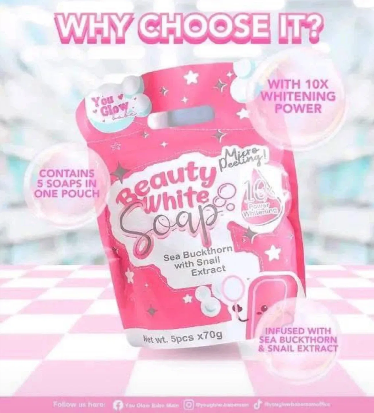 You Glow Babe Beauty White Soap (5pcs) image indicator(3)