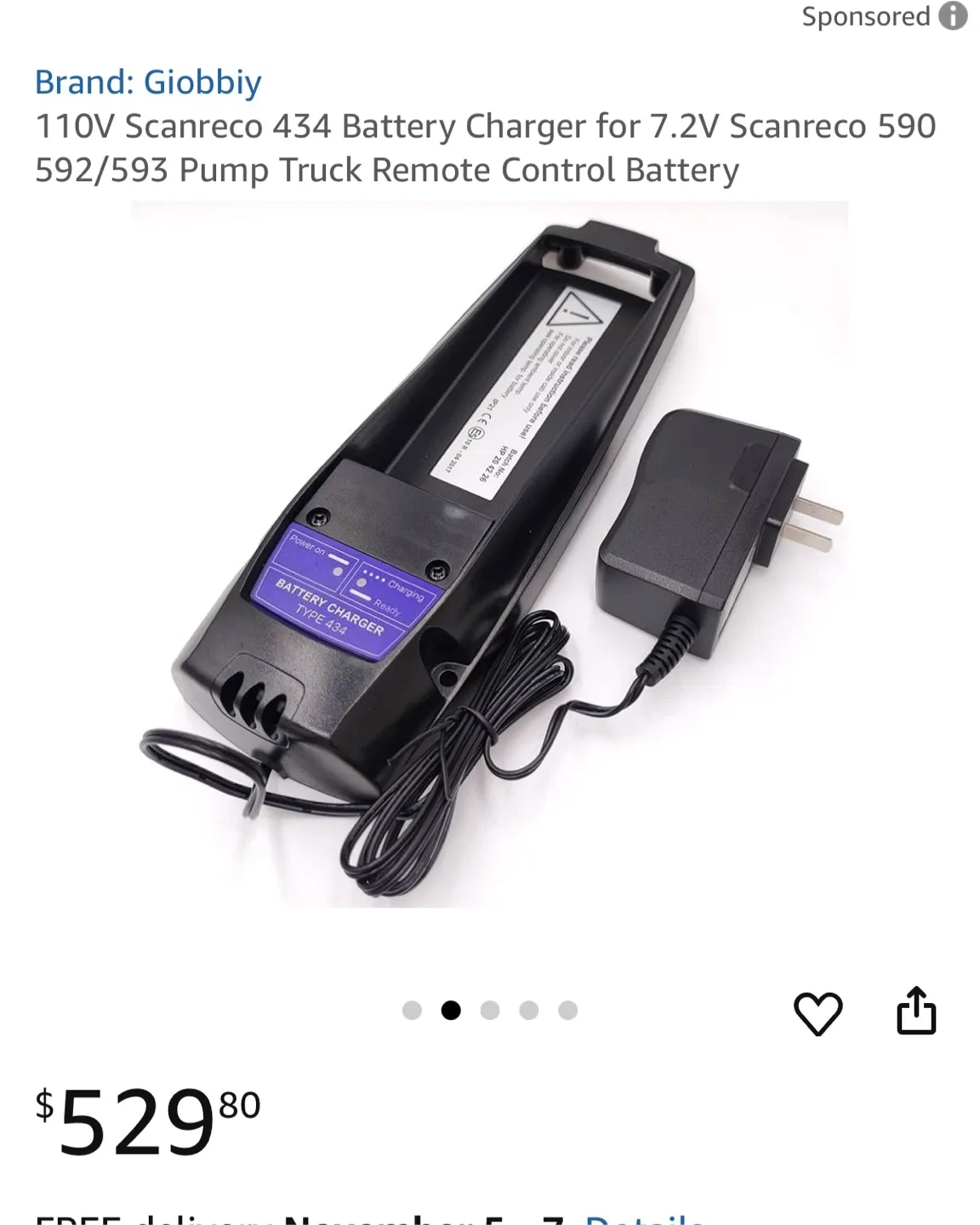 Giobbiy Scanreco 434 Battery Charger image indicator(8)