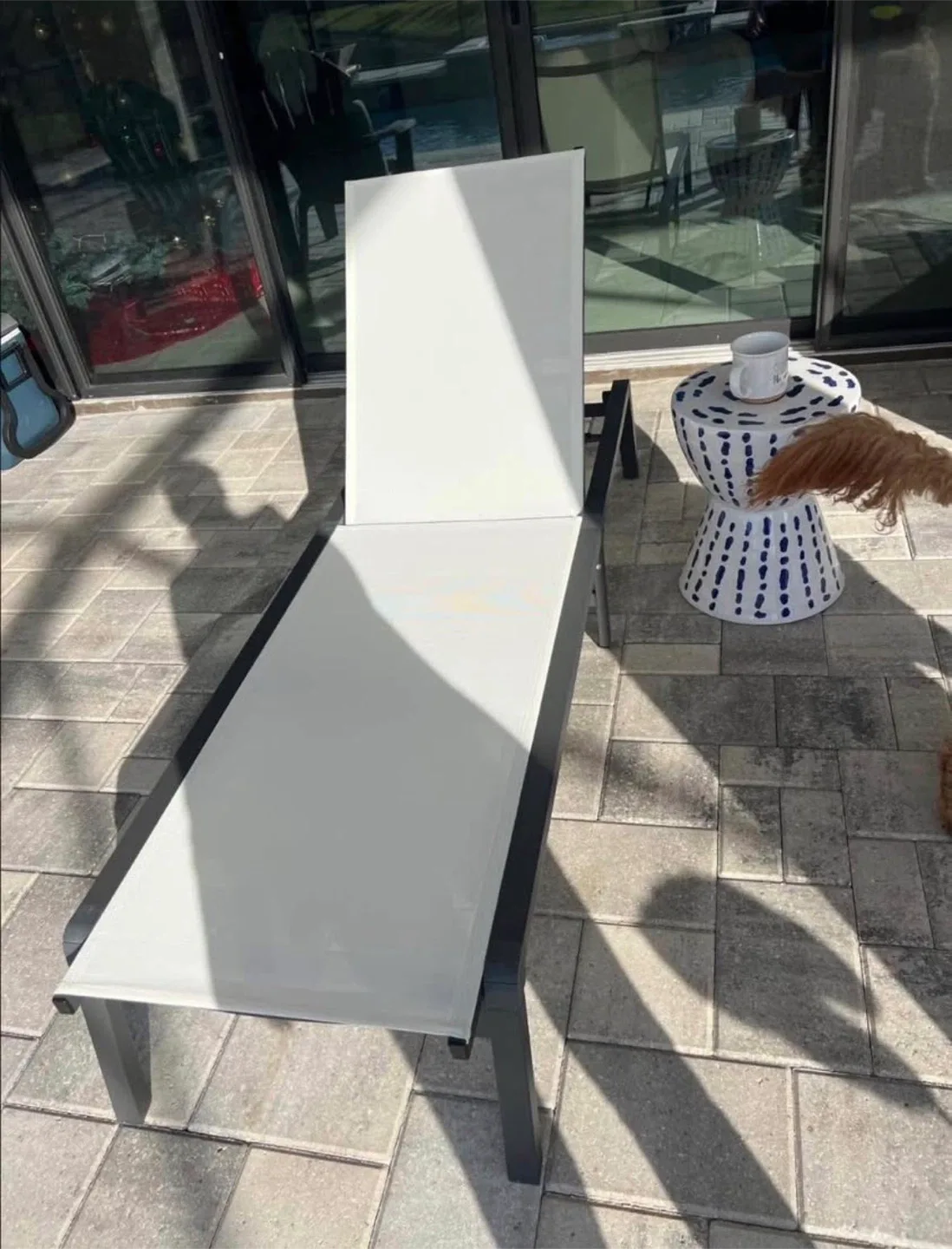 Patio Lounge Chairs Foldable Aluminum Set of 2 image indicator(3)