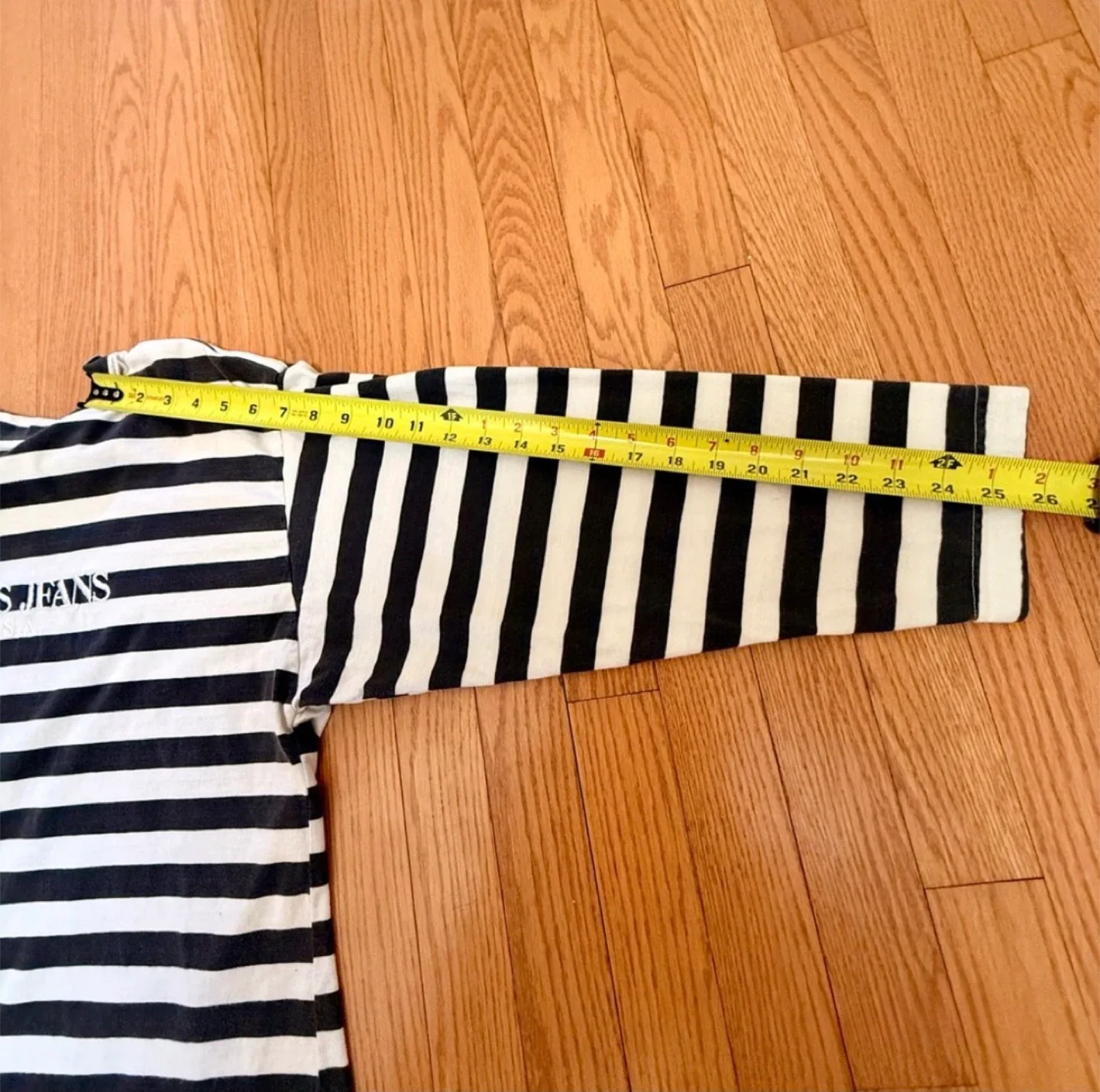 RARE 90s OG Guess Striped Long Sleeve Embroidered Vintage Shirt image indicator(10)