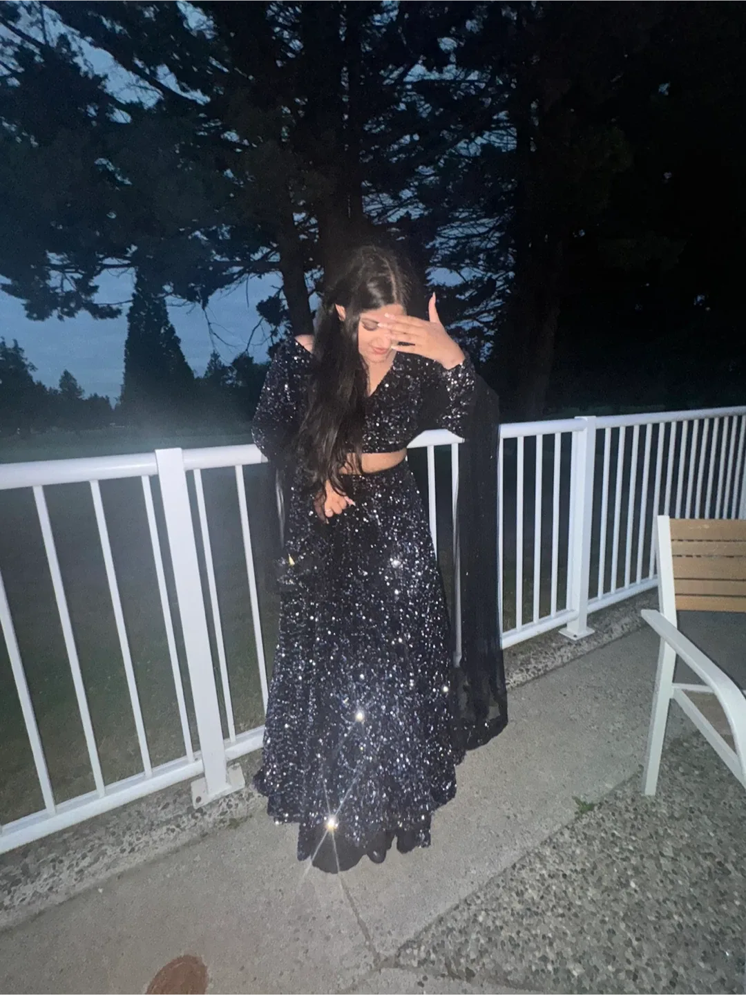 ✨ Elegant Black Sequin Lehenga Set image indicator(3)