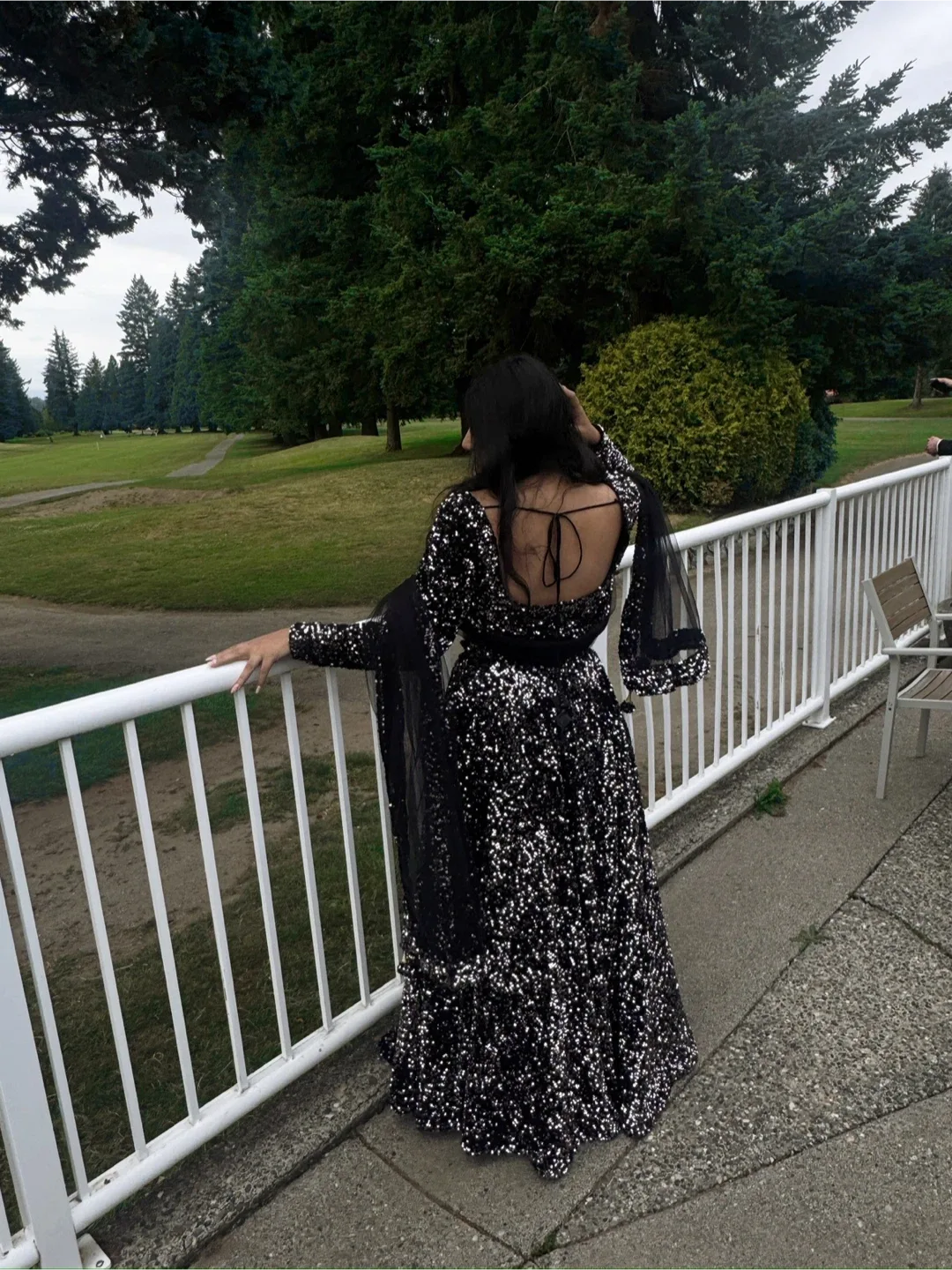 ✨ Elegant Black Sequin Lehenga Set image indicator(4)