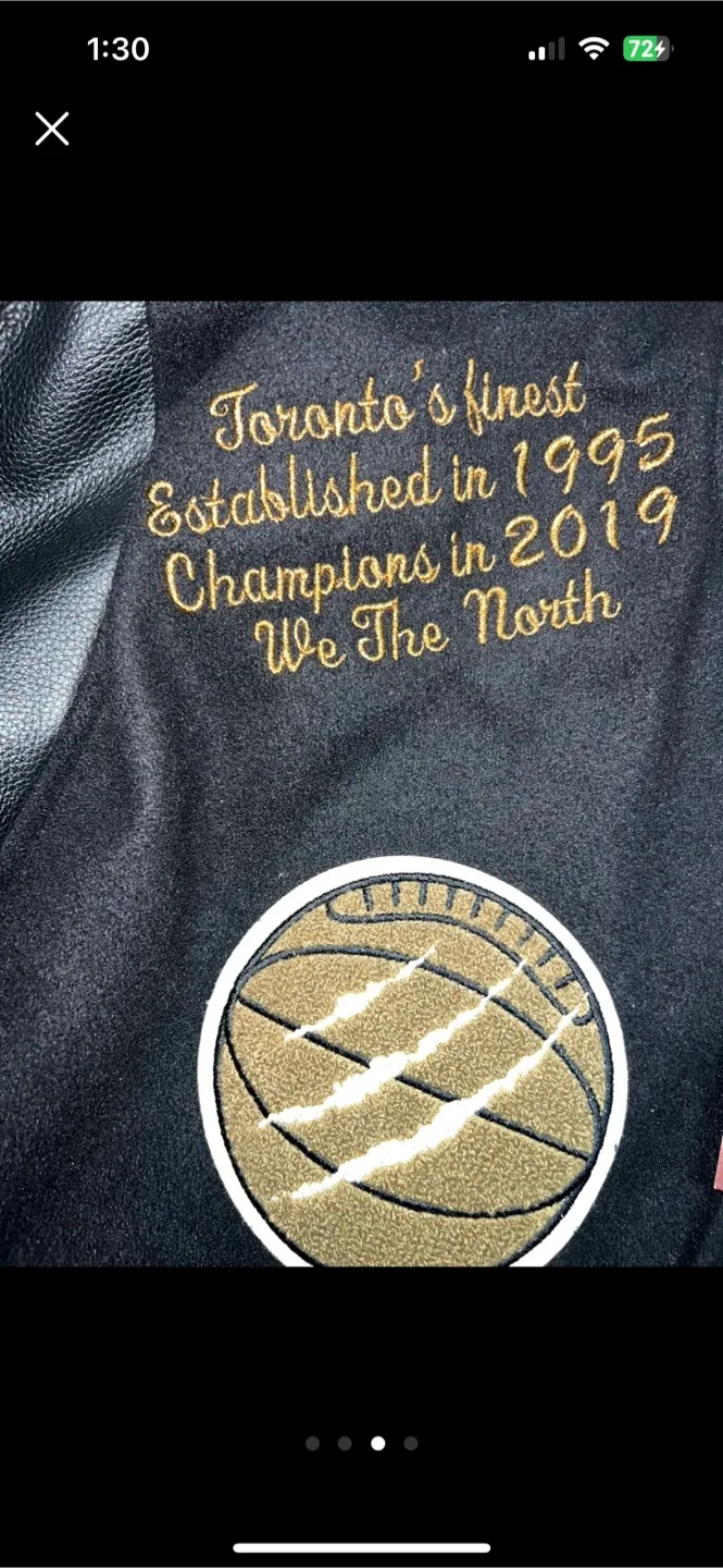 Mitchell & Ness Raptors Varsity Jacket size Large image indicator(3)