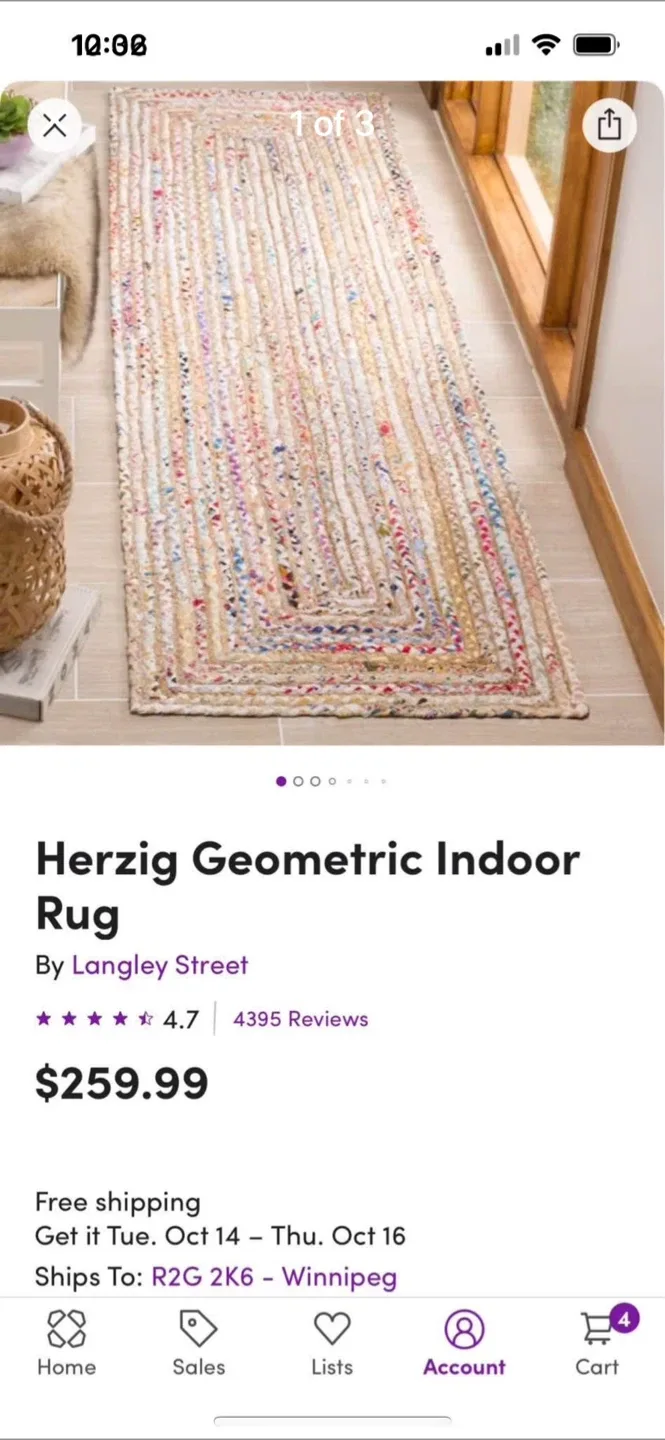 Herzig Geometric Indoor Rug - 2'3" x 20'