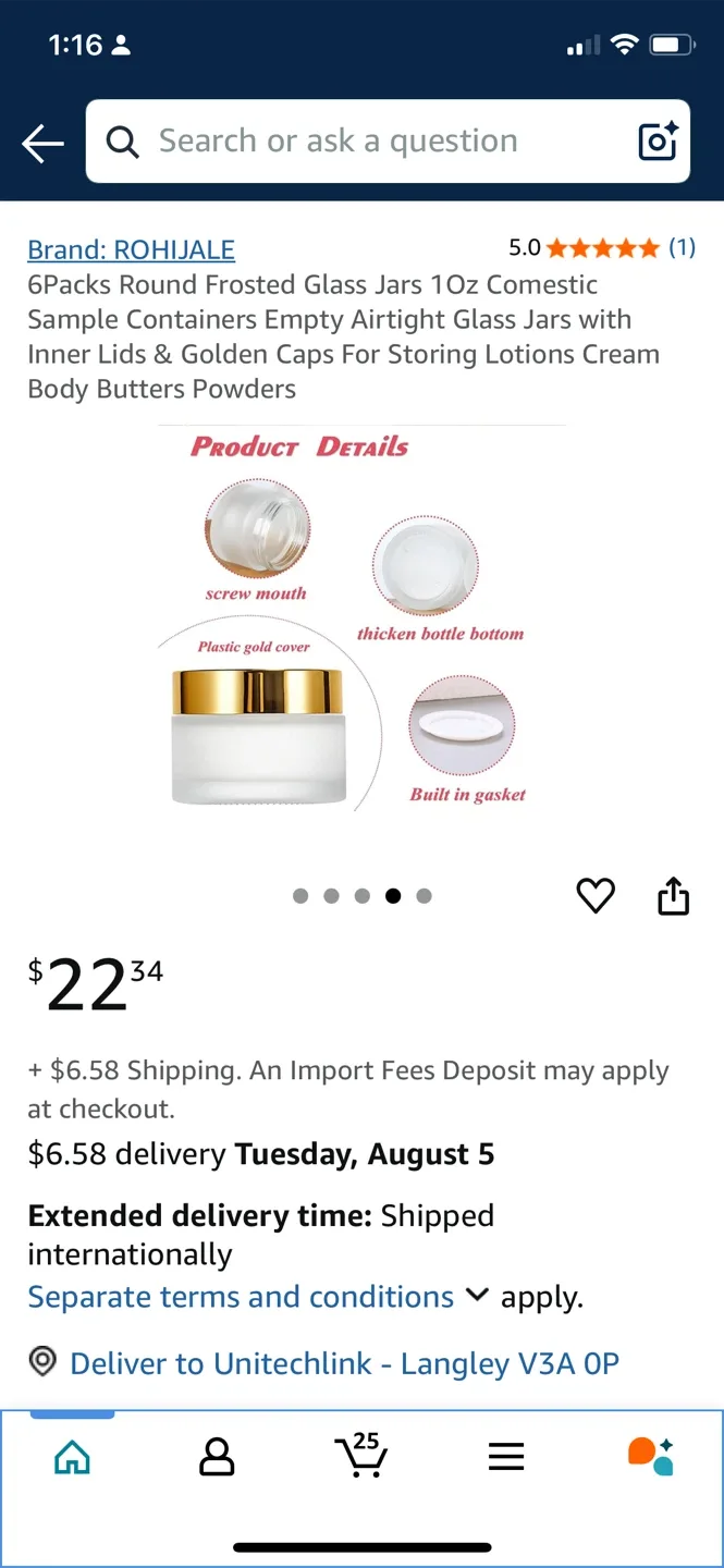 ROHIJALE Frosted Glass Jars 1oz image indicator(2)