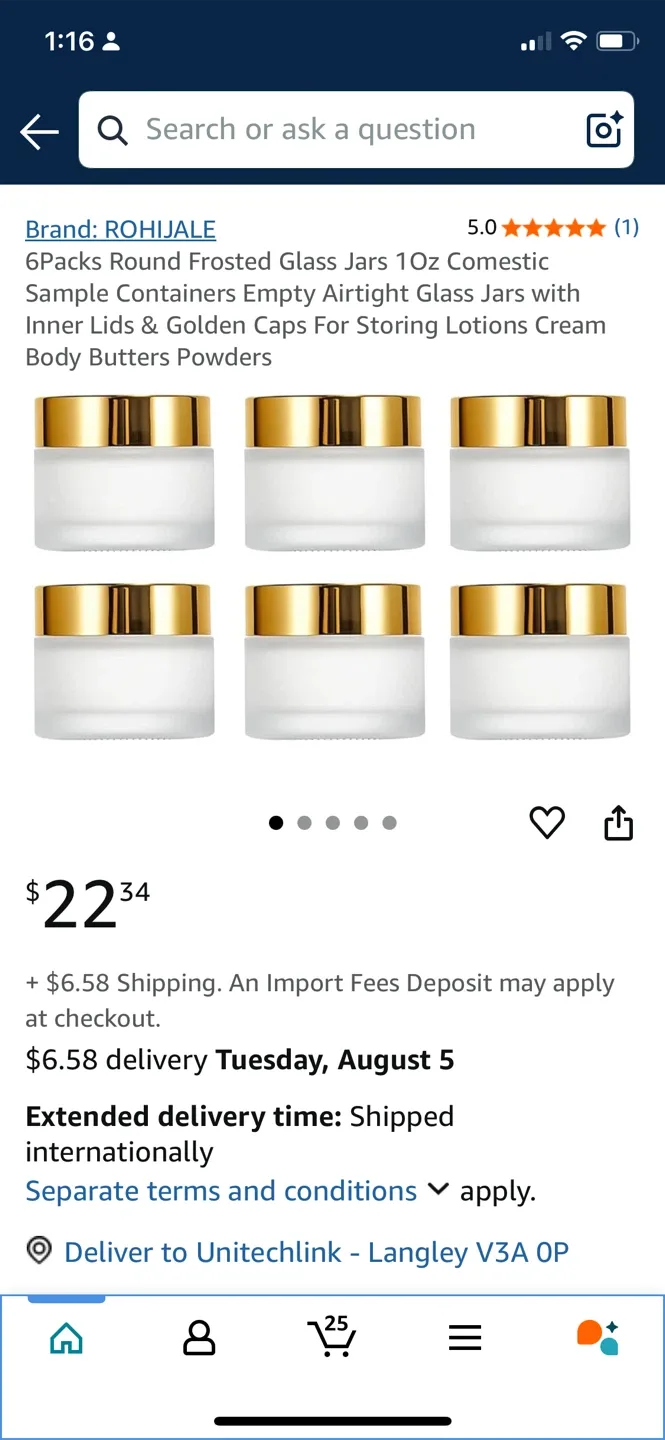 ROHIJALE Frosted Glass Jars 1oz image indicator(3)