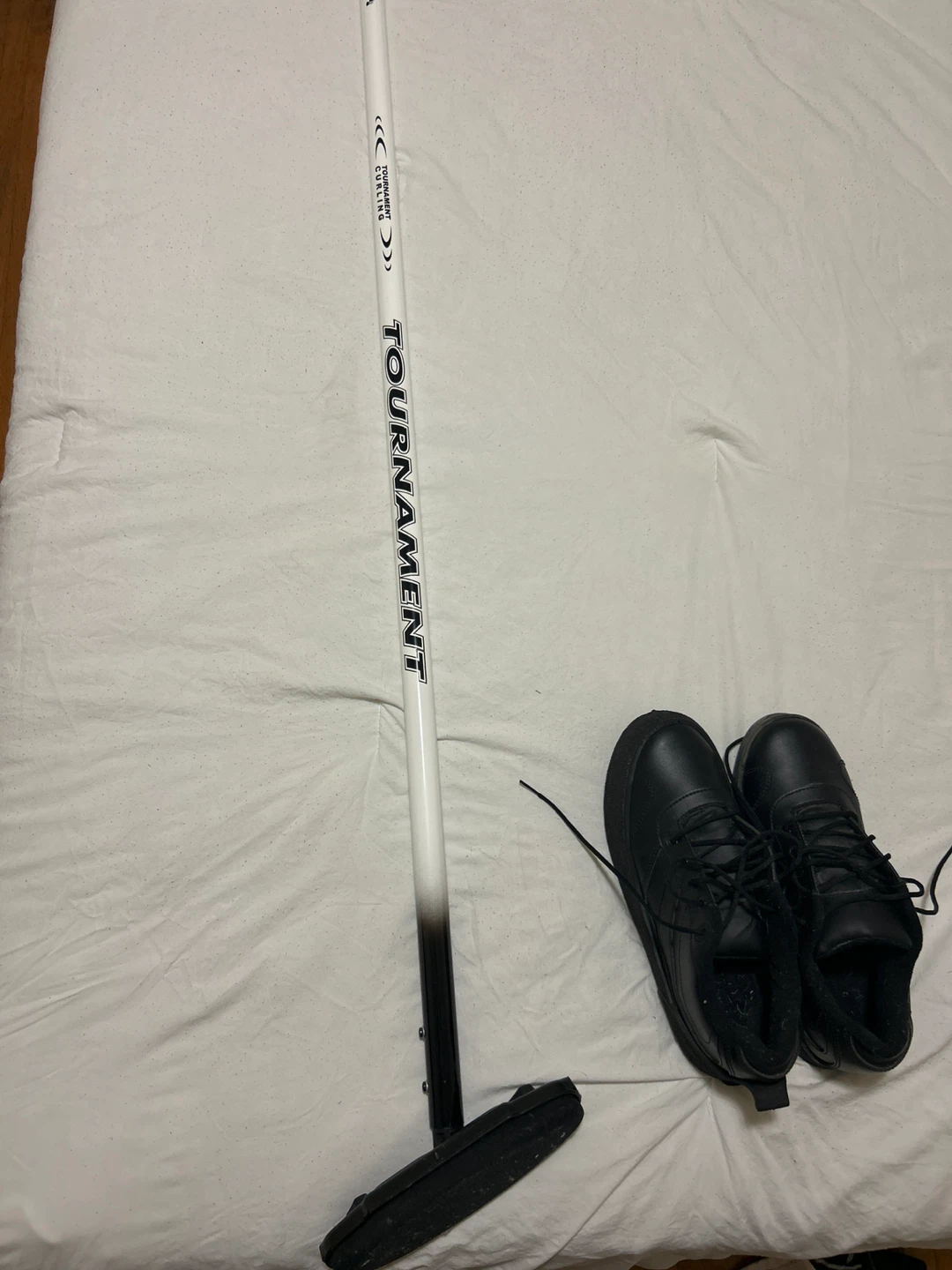 Curling shoes with rubber & Curling Broom
