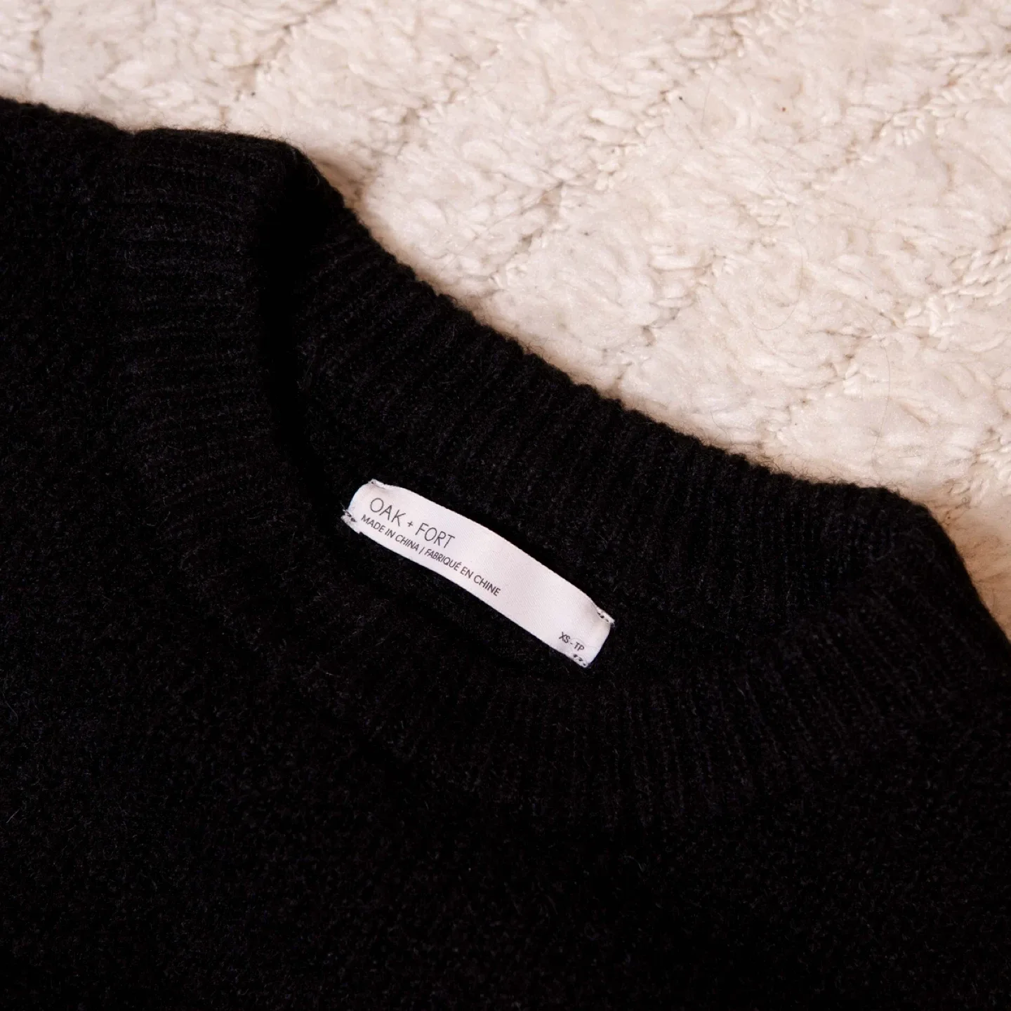 Oak + Fort Black Sweater - Size XS image indicator(2)