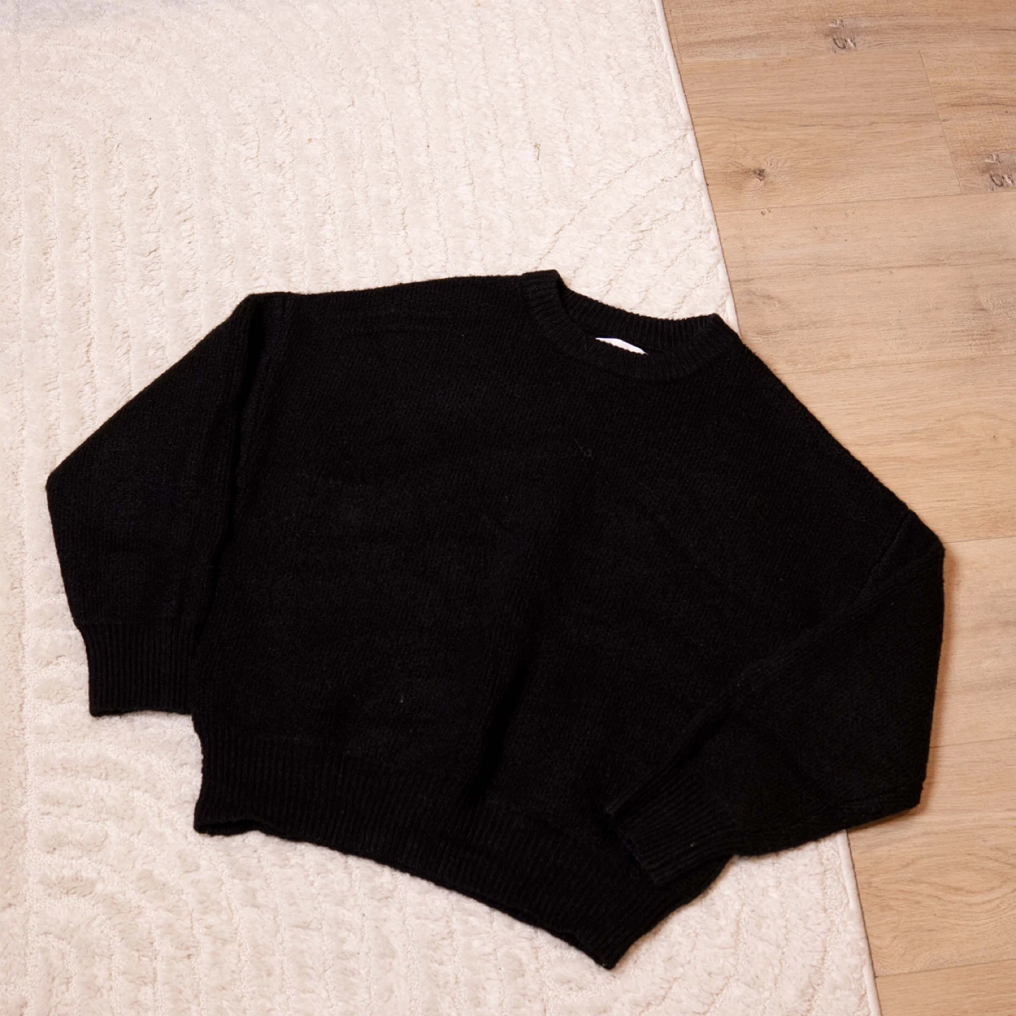 Oak + Fort Black Sweater - Size XS