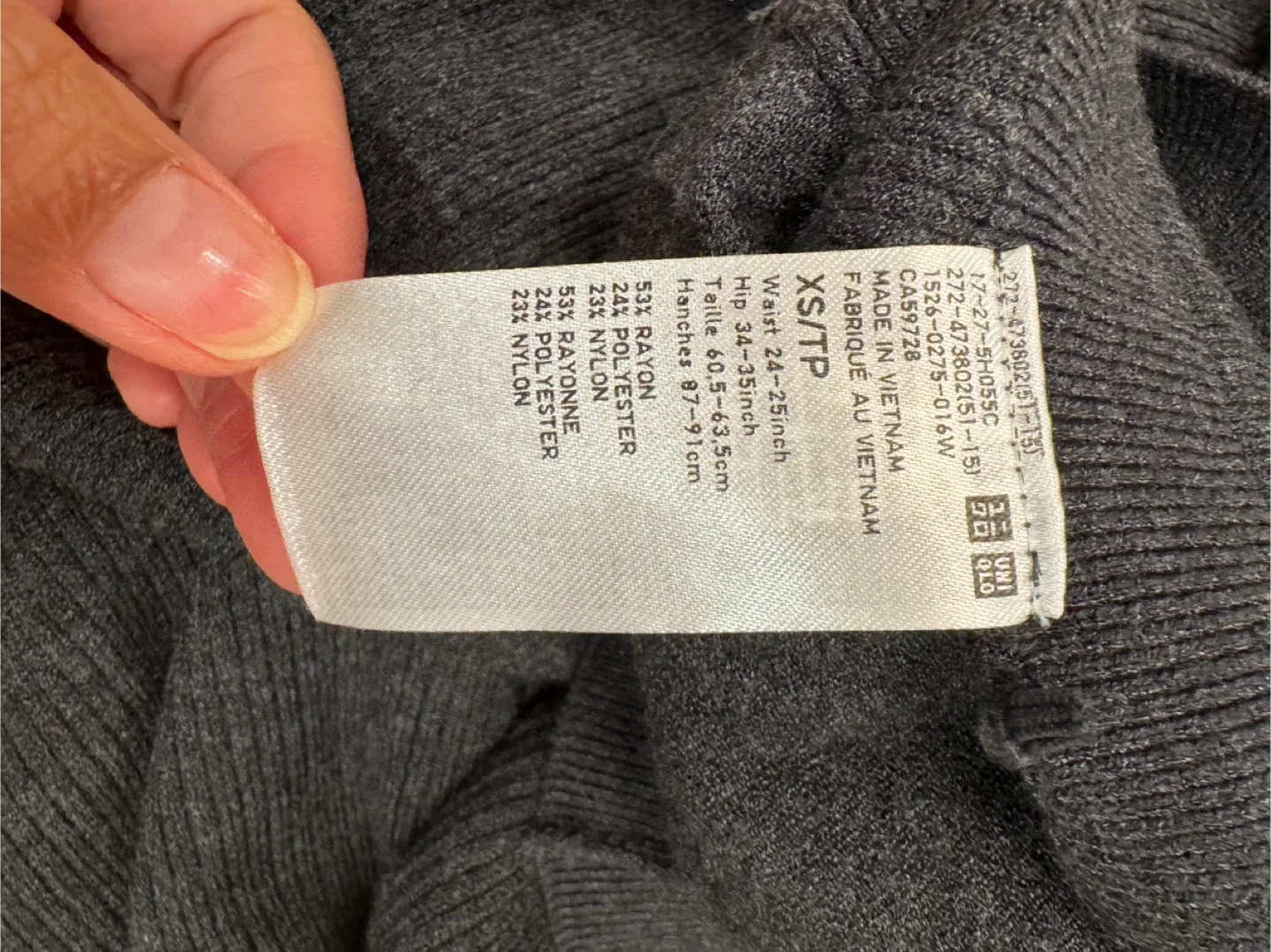 Uniqlo Women’s Washable Knit Ribbed Pants (size XS) image indicator(2)