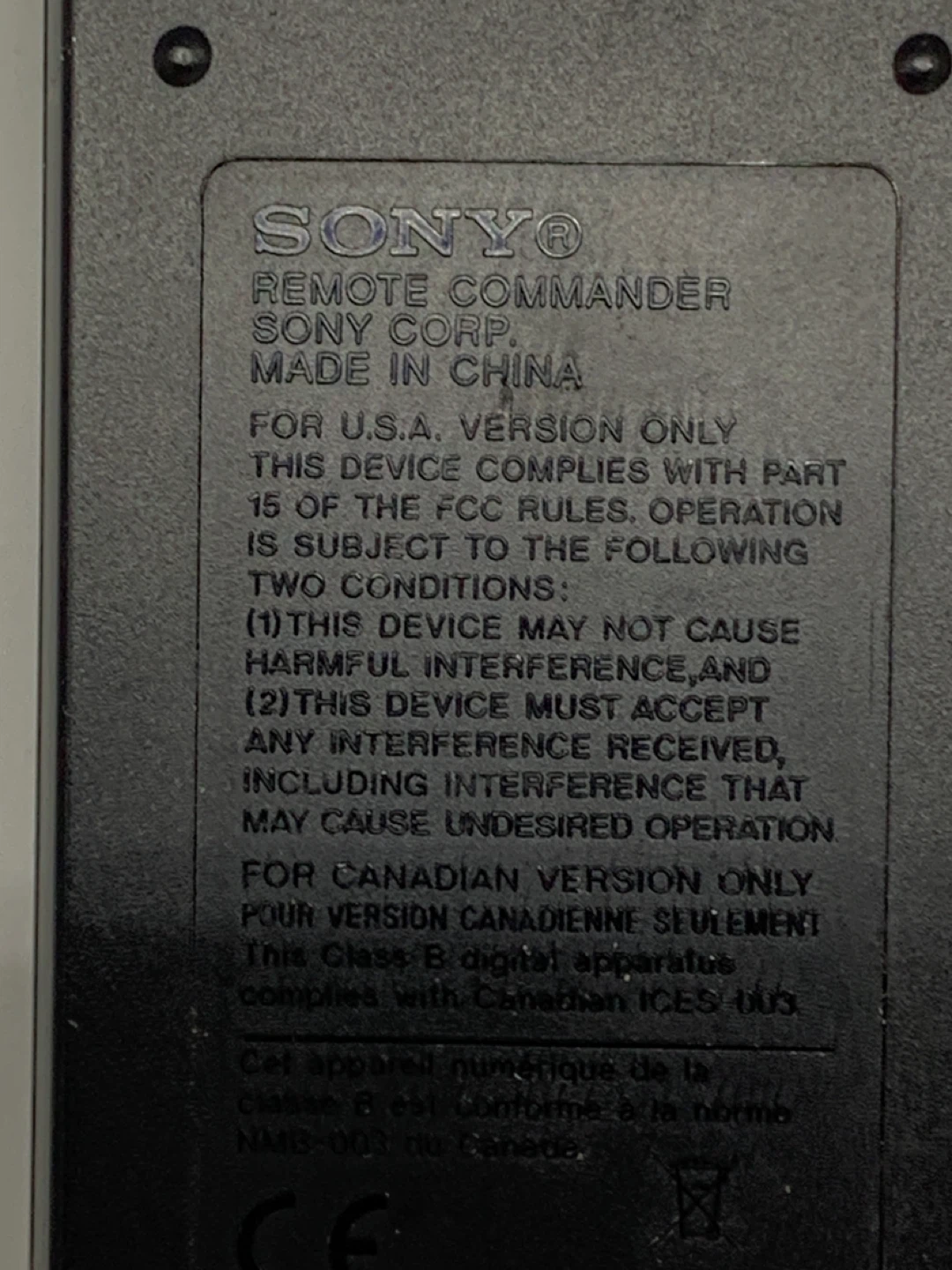 Sony RM-VL600 Remote Commander - photo 2