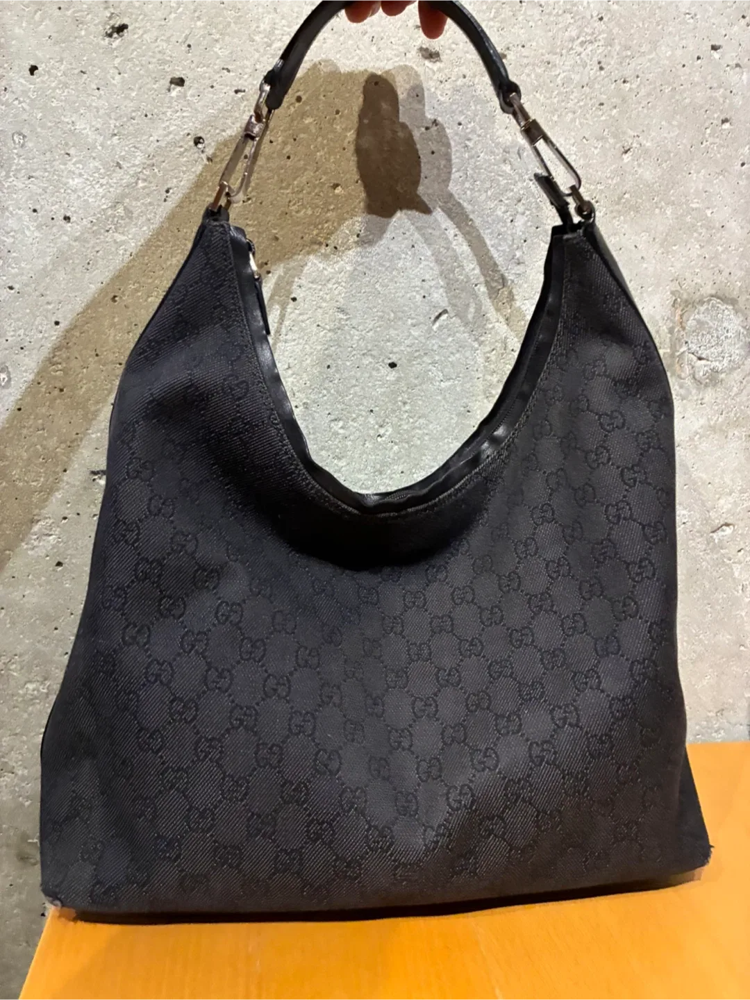 Gucci Black Denim Tote Handbag image indicator(2)