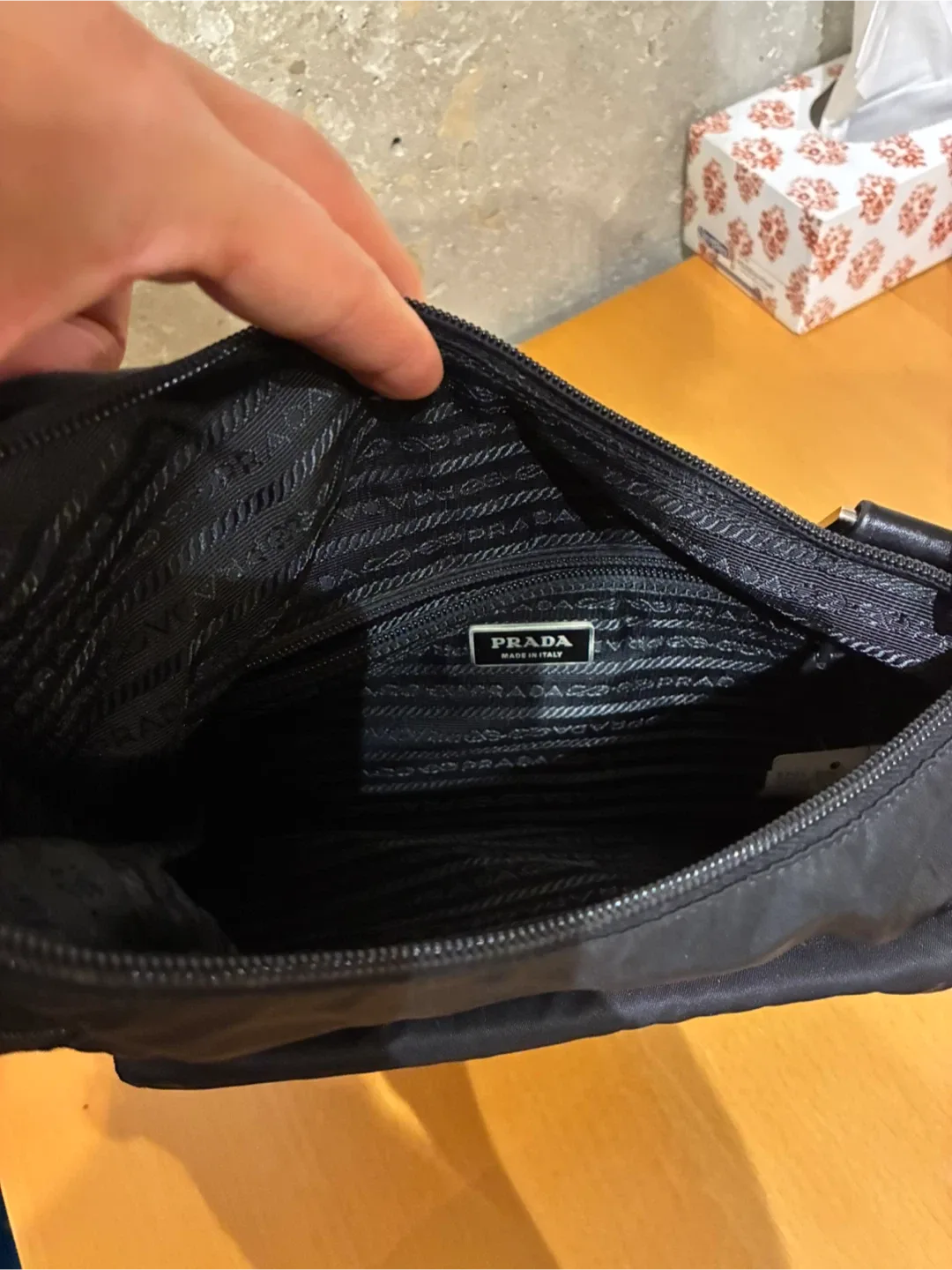 Prada Black Nylon Crossbody Bag image indicator(3)