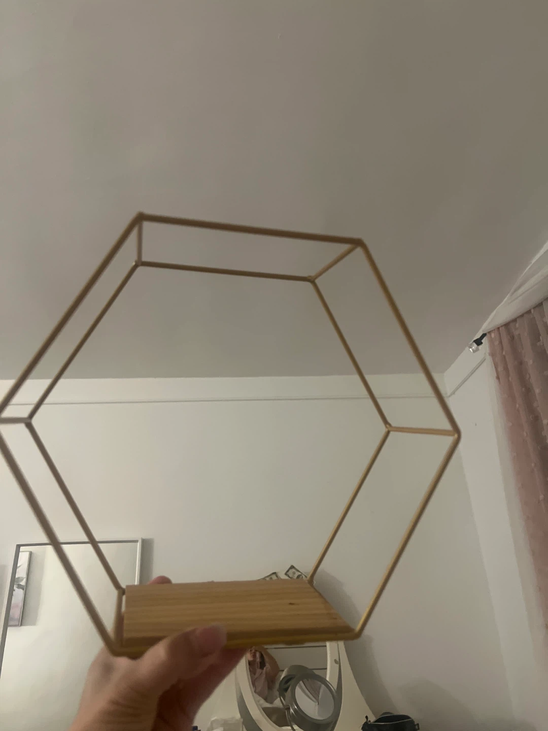 Gold Geometric Wall Shelf